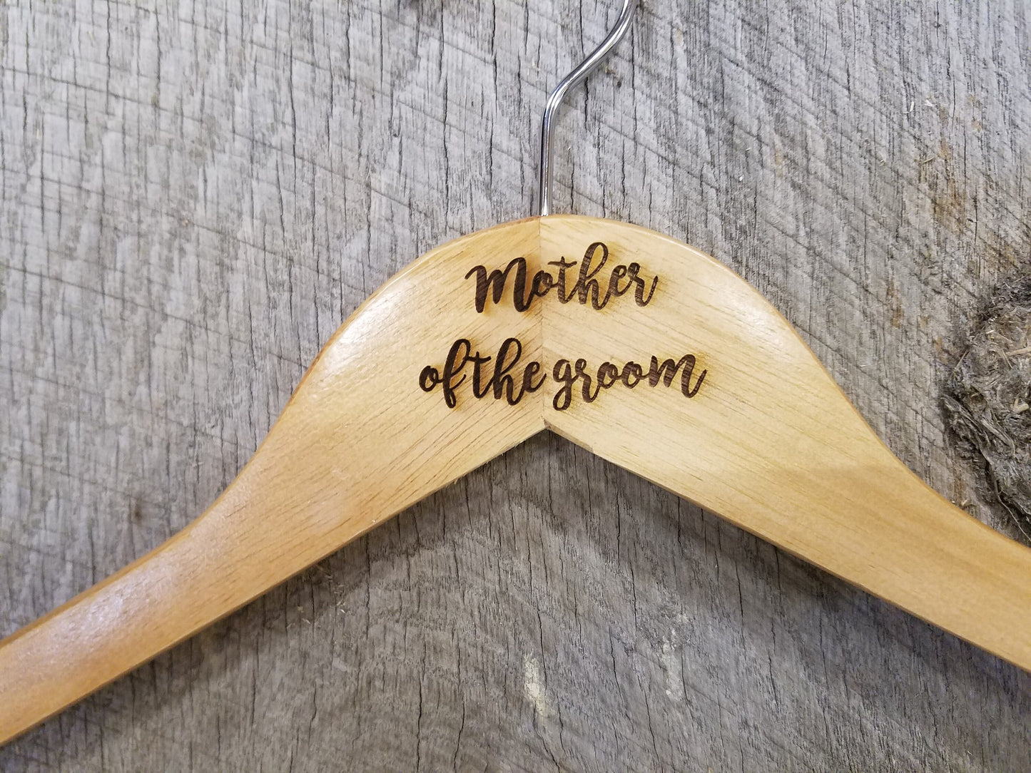 Mother of the Groom Gift Clothes Hanger Bridal Party Engraved Hard Wood Coat Sturdy Wedding Bromellow Personalized