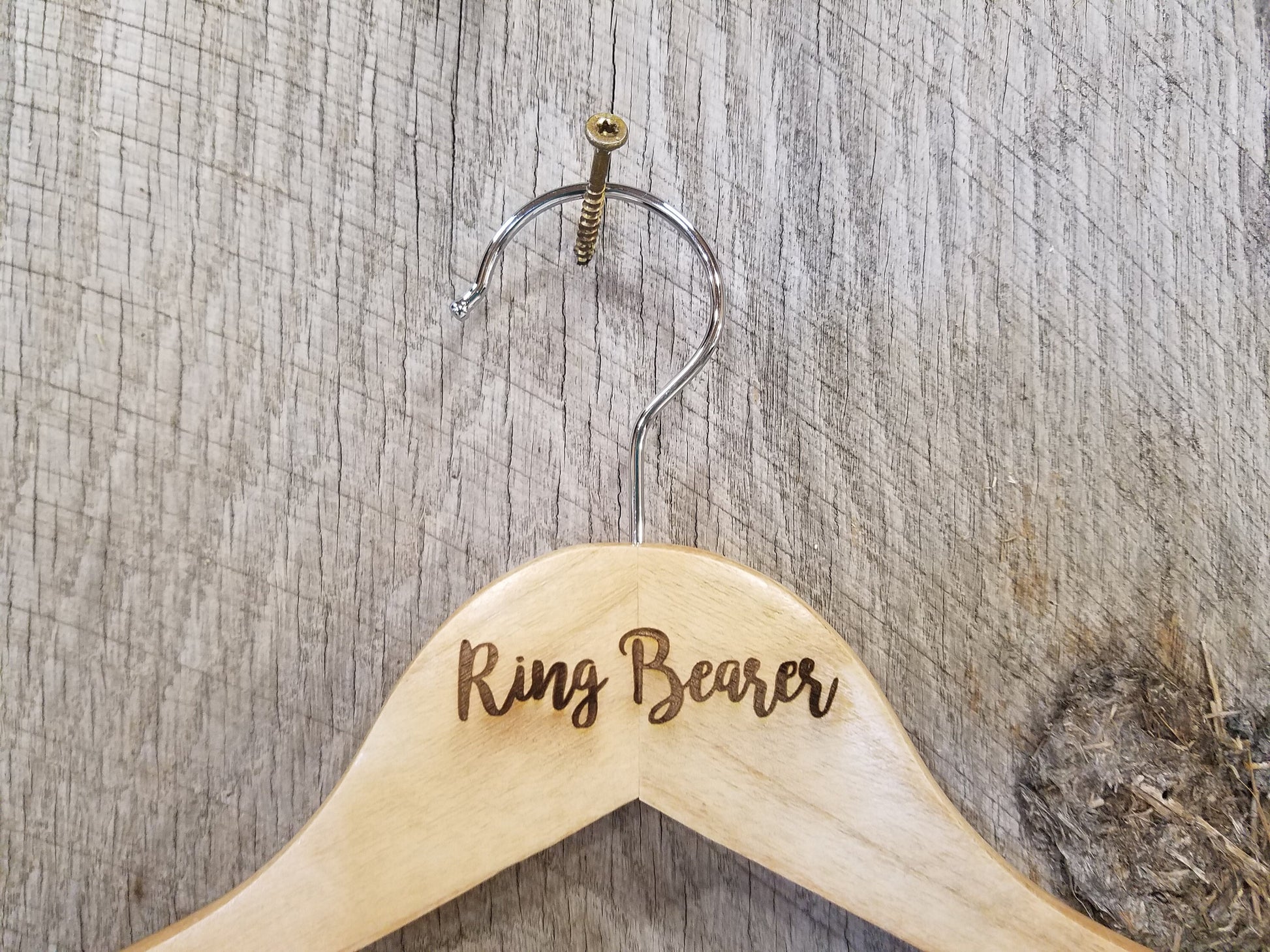 Ring Bearer Suit Clothes Hanger Bridal Party Engraved Hard Wood Coat Sturdy Wedding Bromellow Personalized