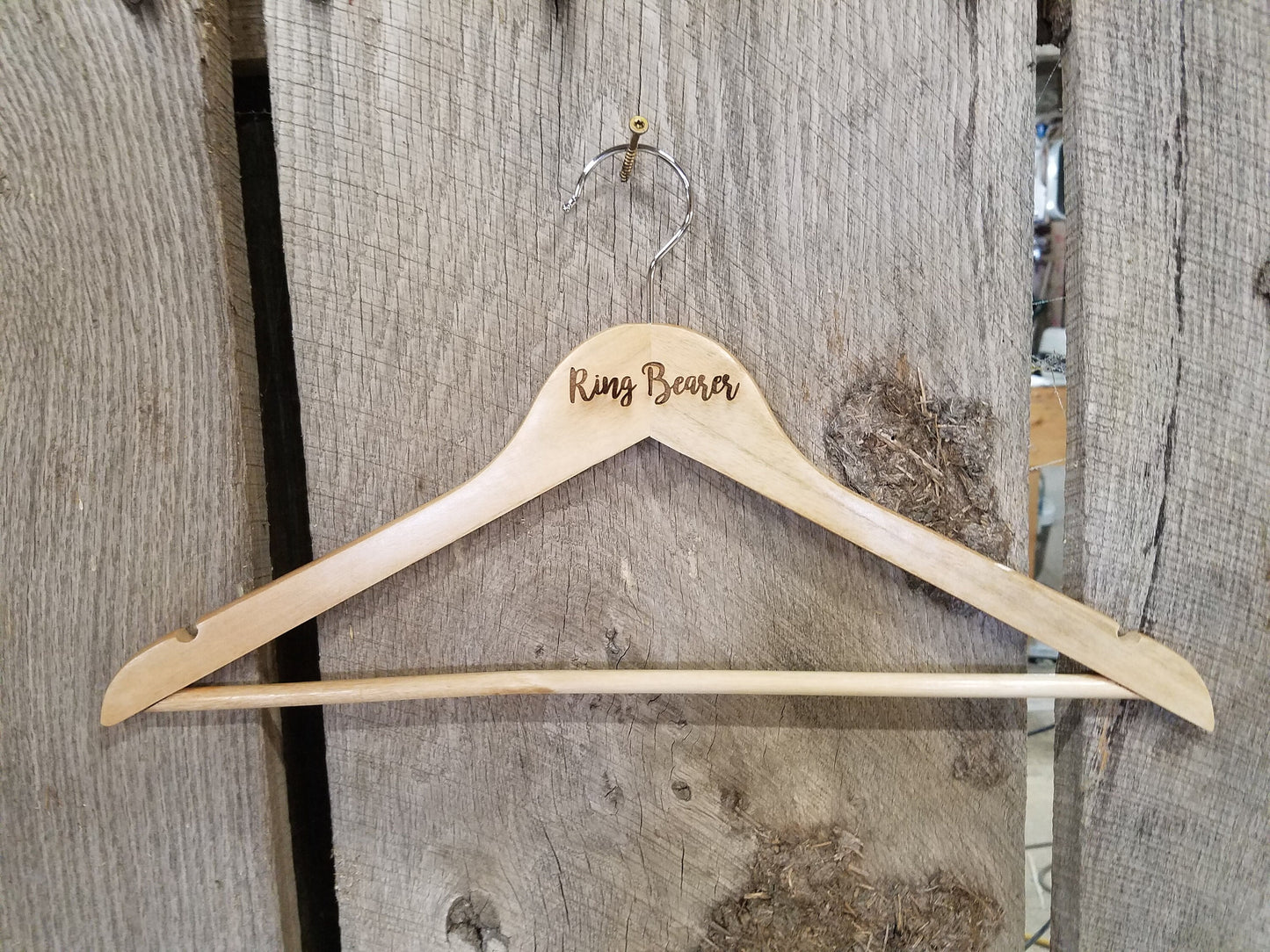 Ring Bearer Suit Clothes Hanger Bridal Party Engraved Hard Wood Coat Sturdy Wedding Bromellow Personalized