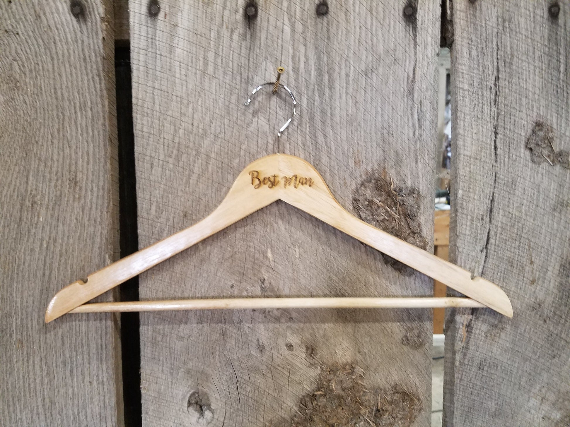 Best Man Suit Clothes Hanger Bridal Party Engraved Hard Wood Coat Sturdy Wedding Bromellow Personalized