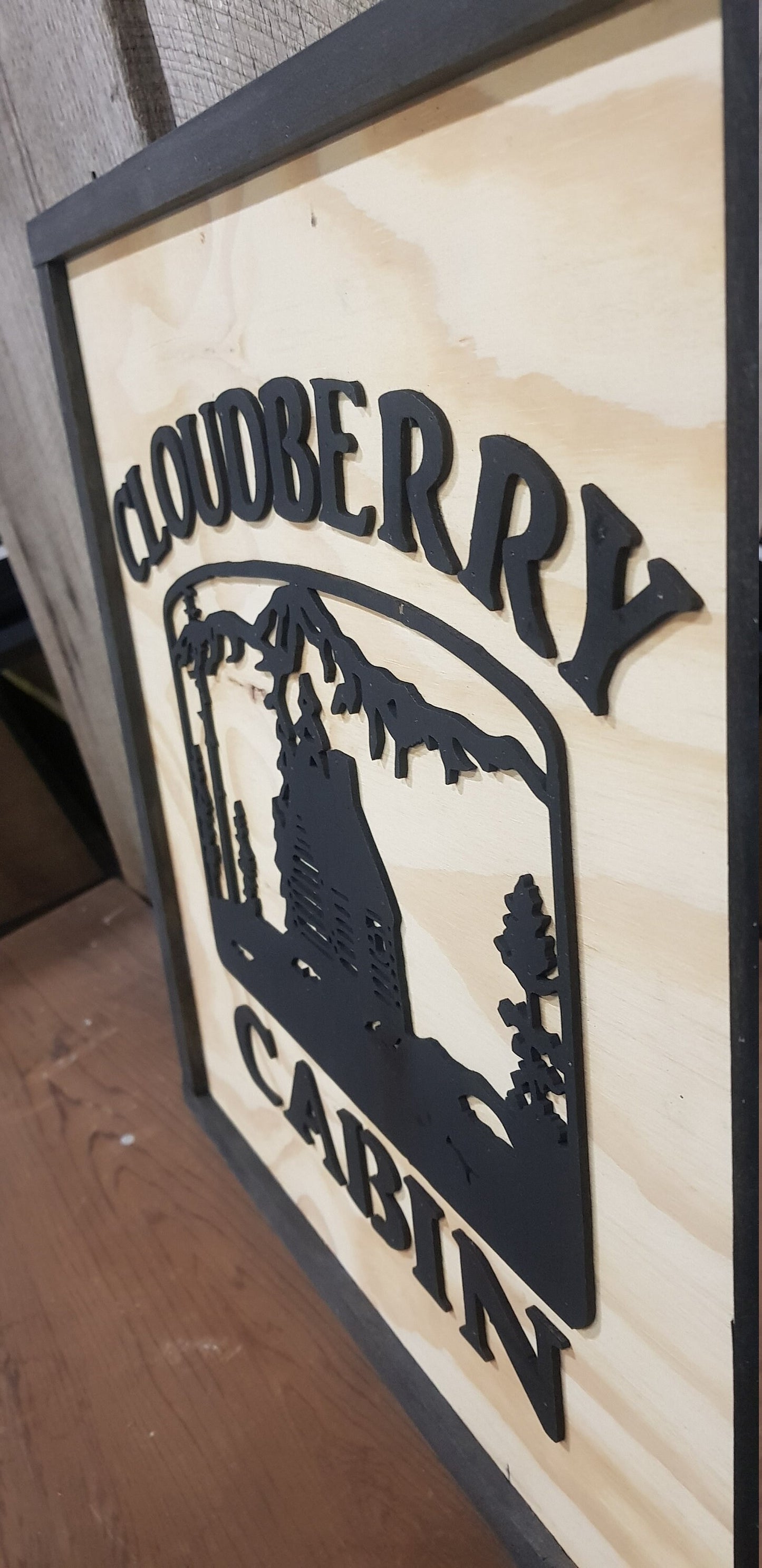 Large Custom Cabin Ranch Sign, Square, Over-sized Rustic Business Logo, Wood, Laser Cut Out, 3D, Extra Large, Sign Footstepsinthepast