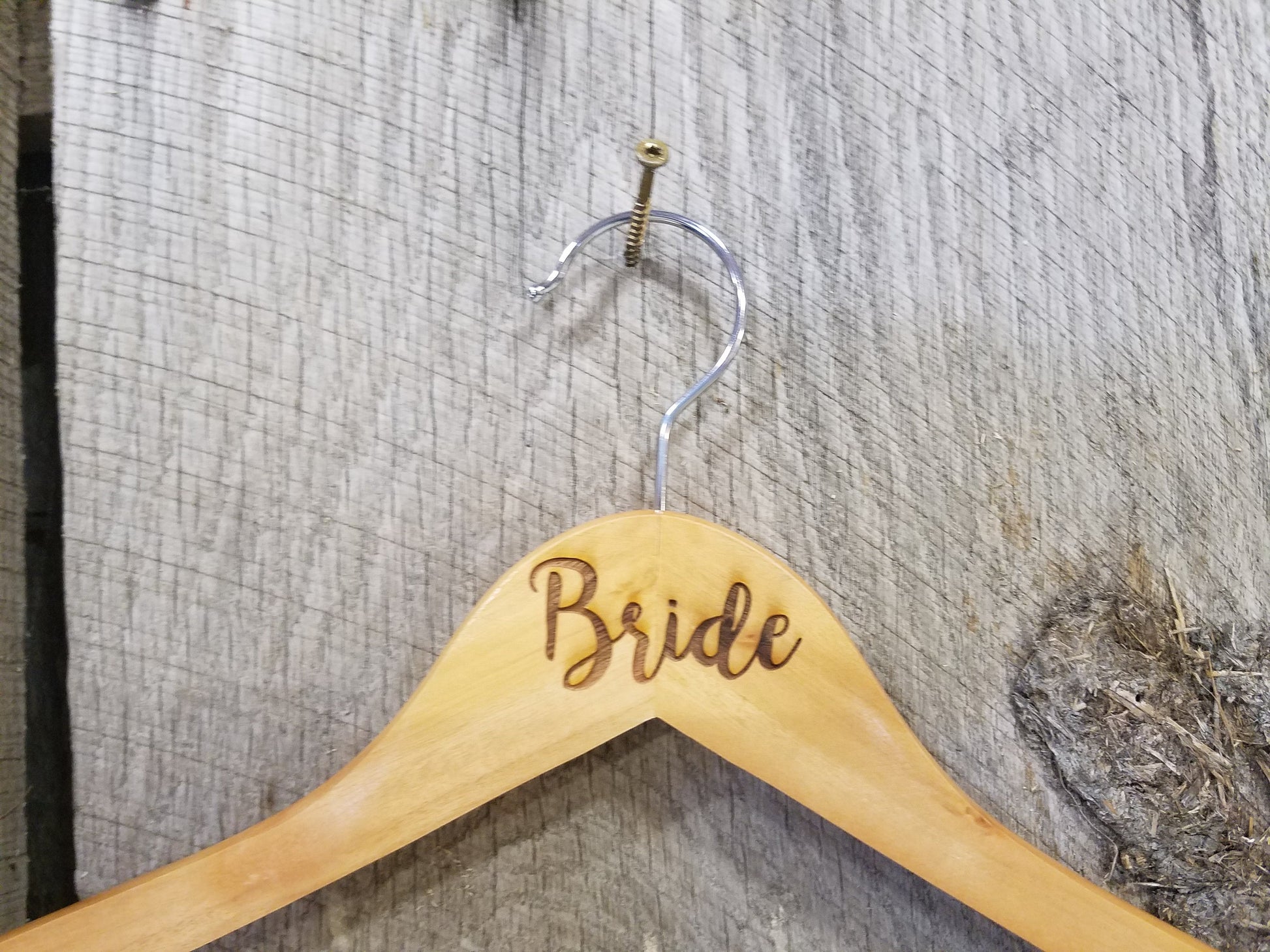 Bride Dress Clothes Hanger Bridal Party Engraved Hard Wood Coat Sturdy Wedding Bromellow Personalized