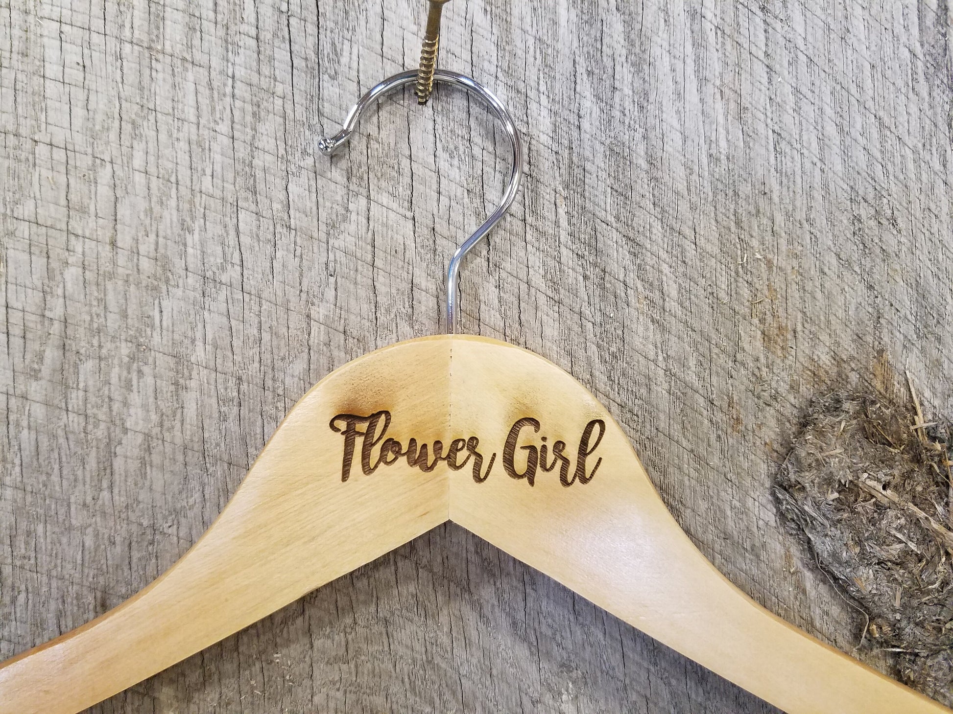 Flower Girl Dress Clothes Hanger Bridal Party Engraved Hard Wood Coat Sturdy Wedding Bromellow Personalized