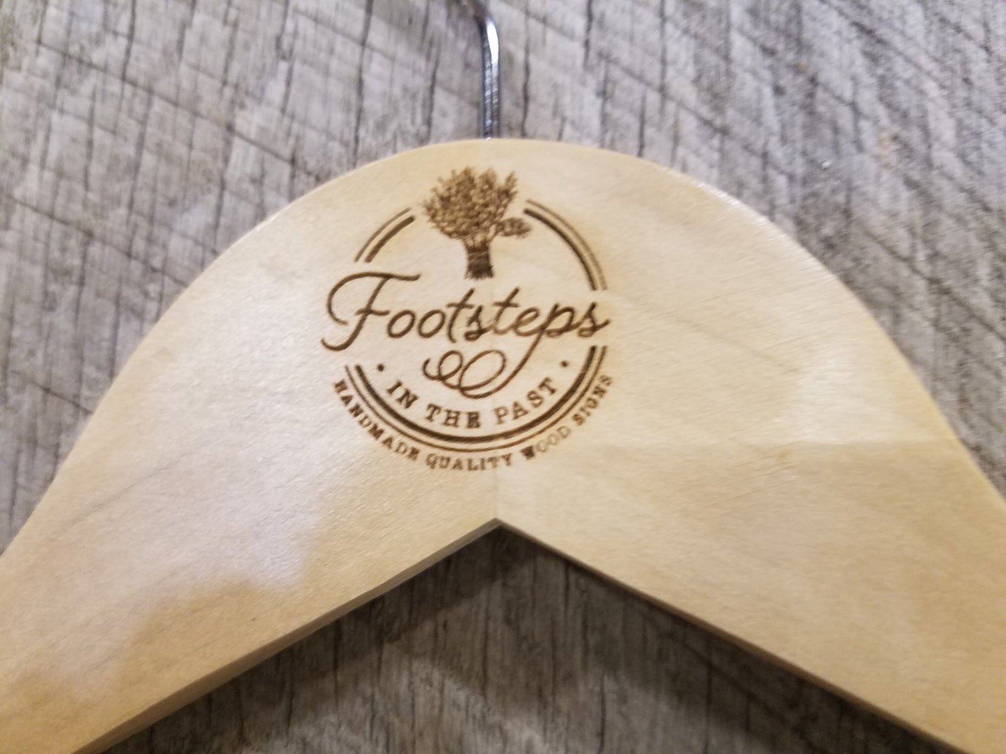 Custom Clothes Hanger Engraved Hard Wood Use Your Logo Customization Business Logo Personalized