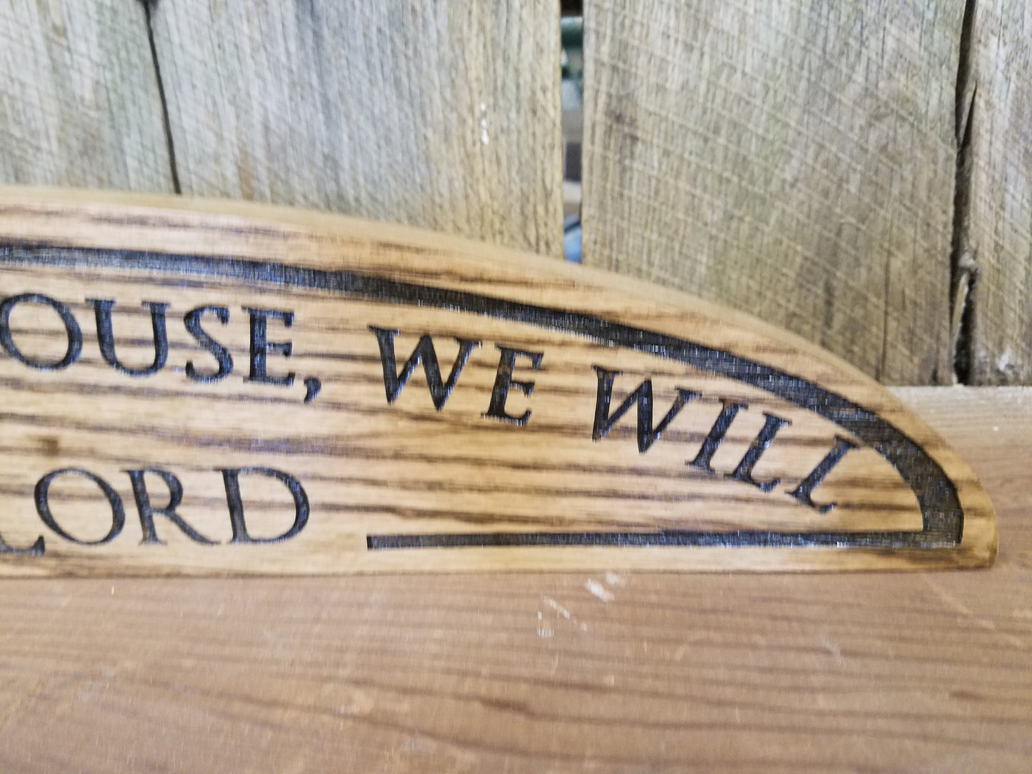 As For Me and My House We Will Serve The Lord, over the door entry Scripture, House Warming Gift, Hardwood,  Oak, Engraved, Free Standing