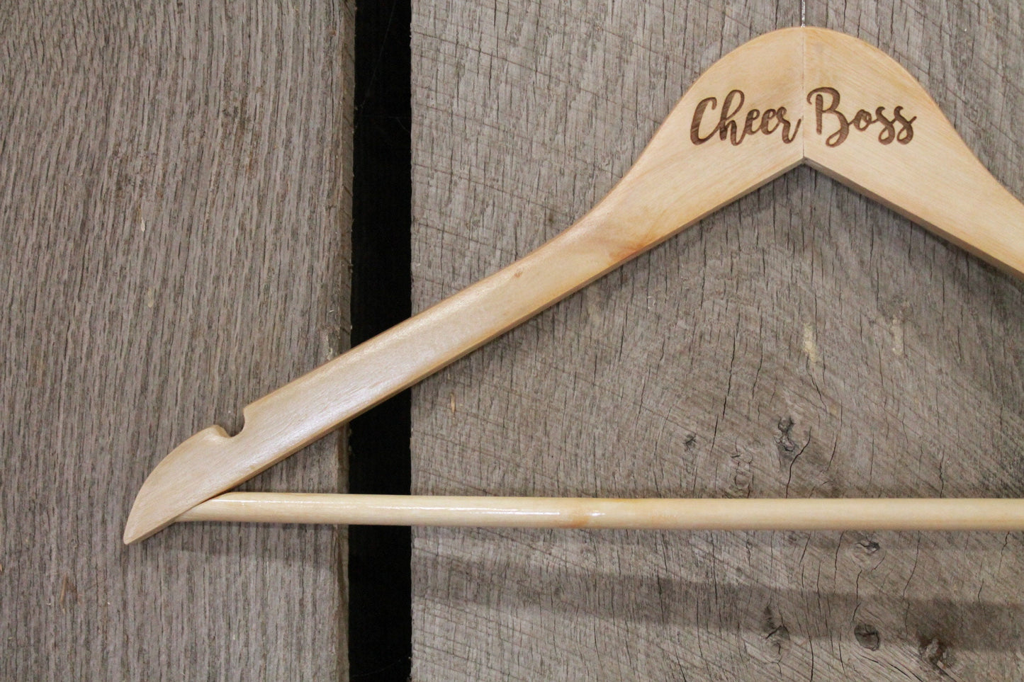 Cheer Boss Cheer Leading Cheer Leader Costume Uniform Clothes Hanger Engraved Hard Wood Sturdy