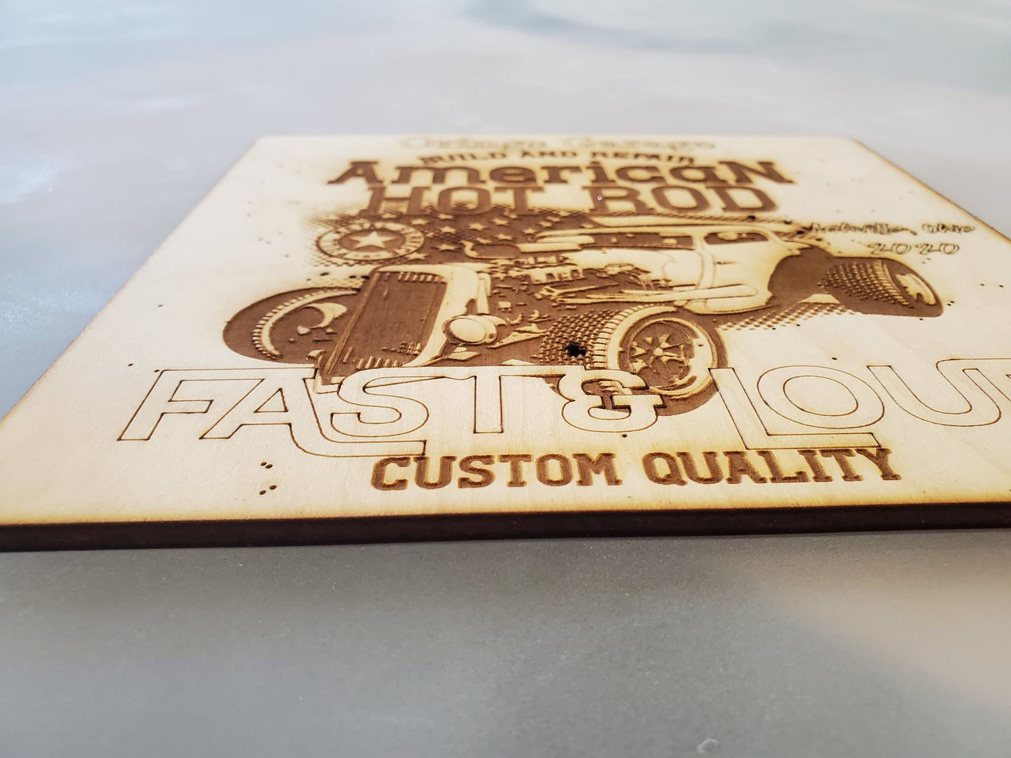 Classic Car Show, Award, Plaque, American Hot Rod, Garage, Custom, Personalize, Engraved, Wood, Dad Gift,