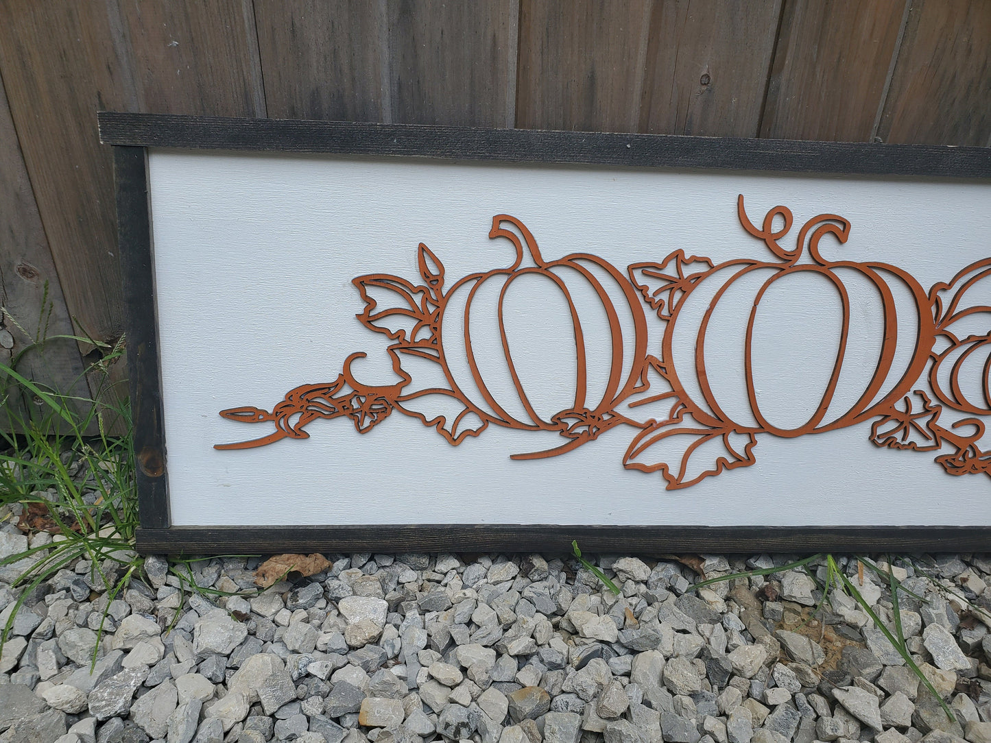 Pumpkins, Scroll, Leaves, Line Drawing, Sketch, Autumn, Fall, Thanksgiving, Decor, Wall, Wood, 3D, Laser Cut, Primitive, Rustic, Raised