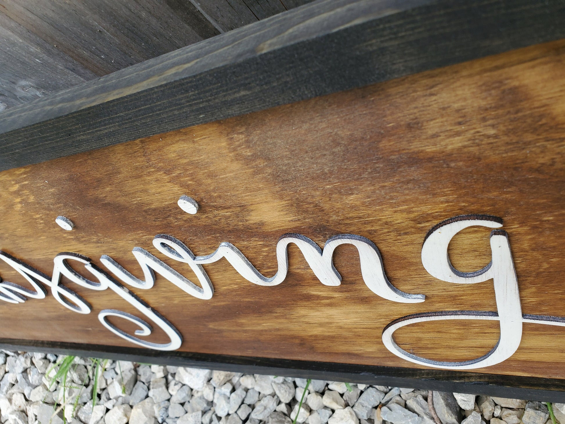 Thanksgiving, Large Custom Thanksgiving Sign, Over-sized Rustic Holiday Sign, Wood, Laser Cut Out, 3D, Extra Large, Sign Footstepsinthepast