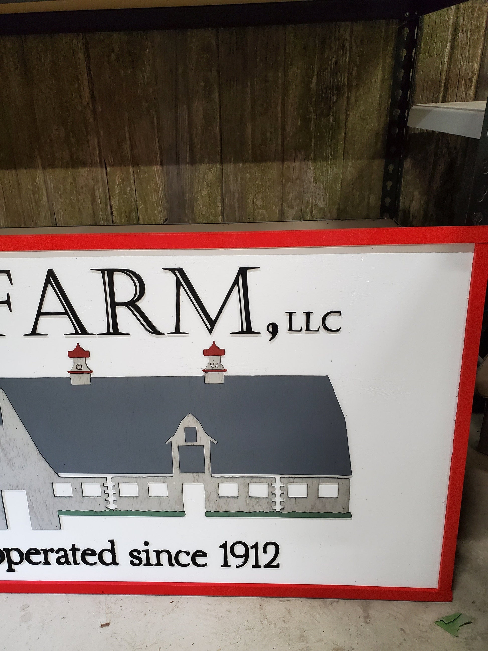 Large Custom Commerical Business Wood Farm Sign Barn 3D Exterior Signage Outdoor Entrance Store Front Tailormade Built Address Company