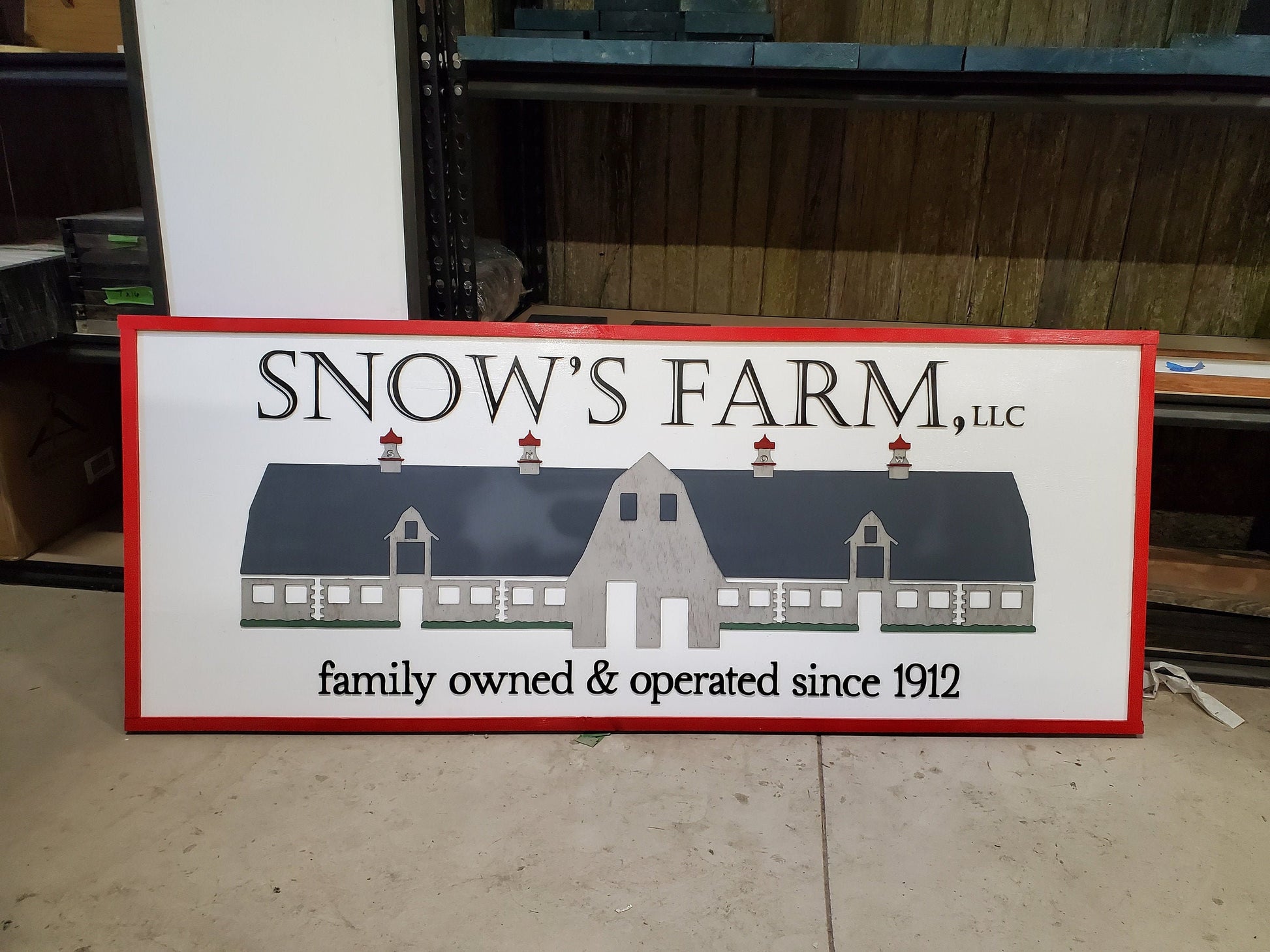 Large Custom Commerical Business Wood Farm Sign Barn 3D Exterior Signage Outdoor Entrance Store Front Tailormade Built Address Company