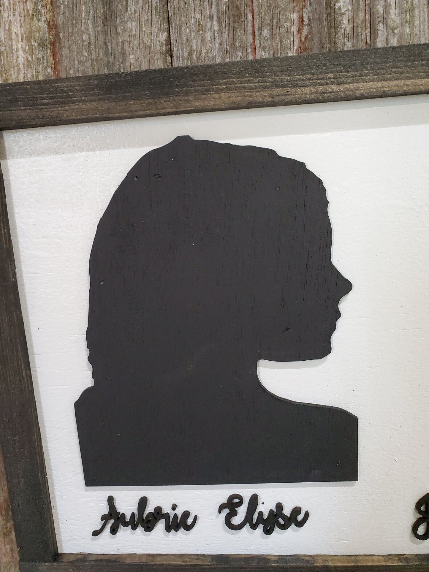 Custom Silhouette Portrait Side Profile Silhouette 3D Raised From Your Photo Kids Childrens Room Decor Mothers Day Gift