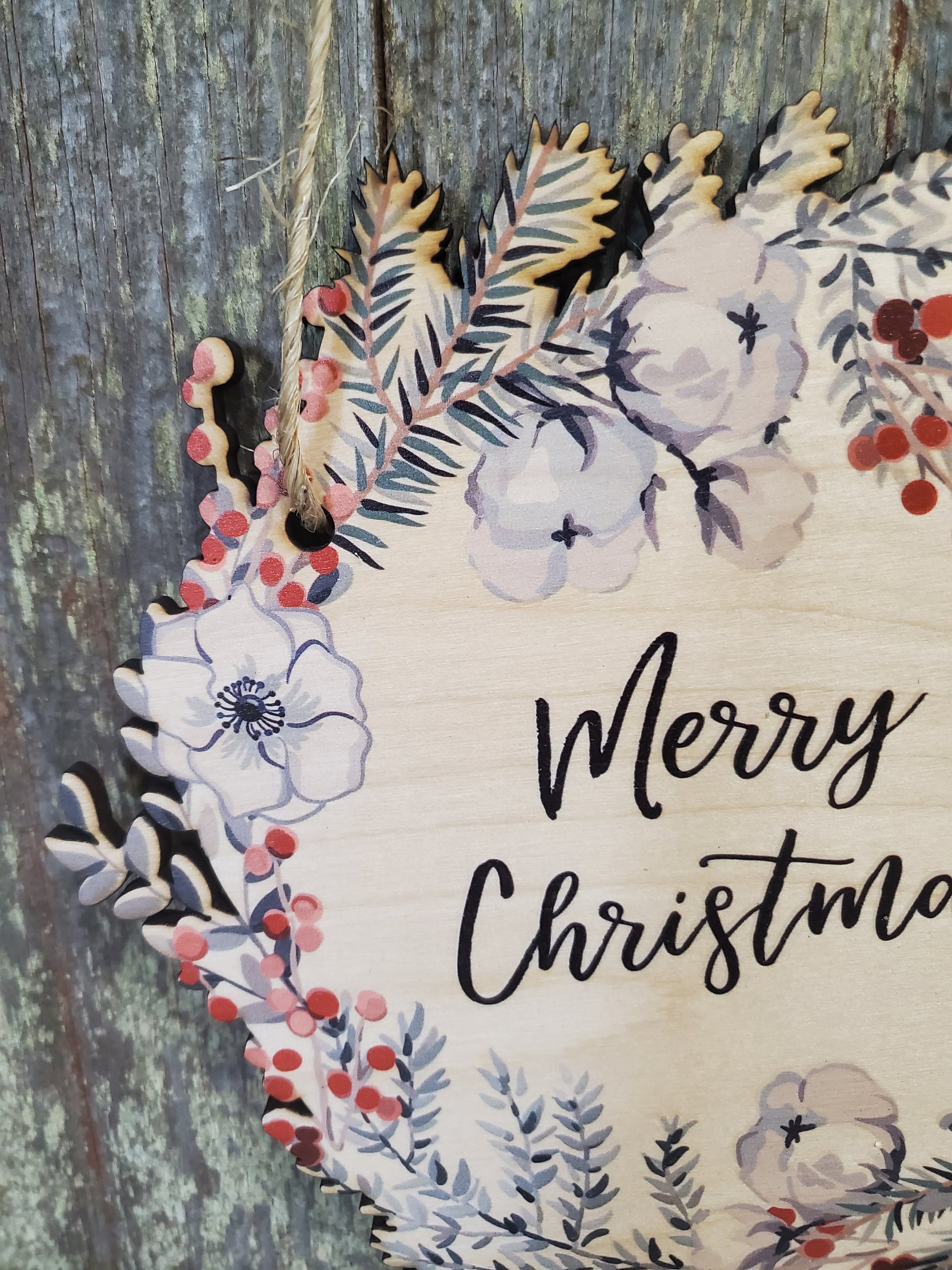 Merry Christmas Wreath - Print