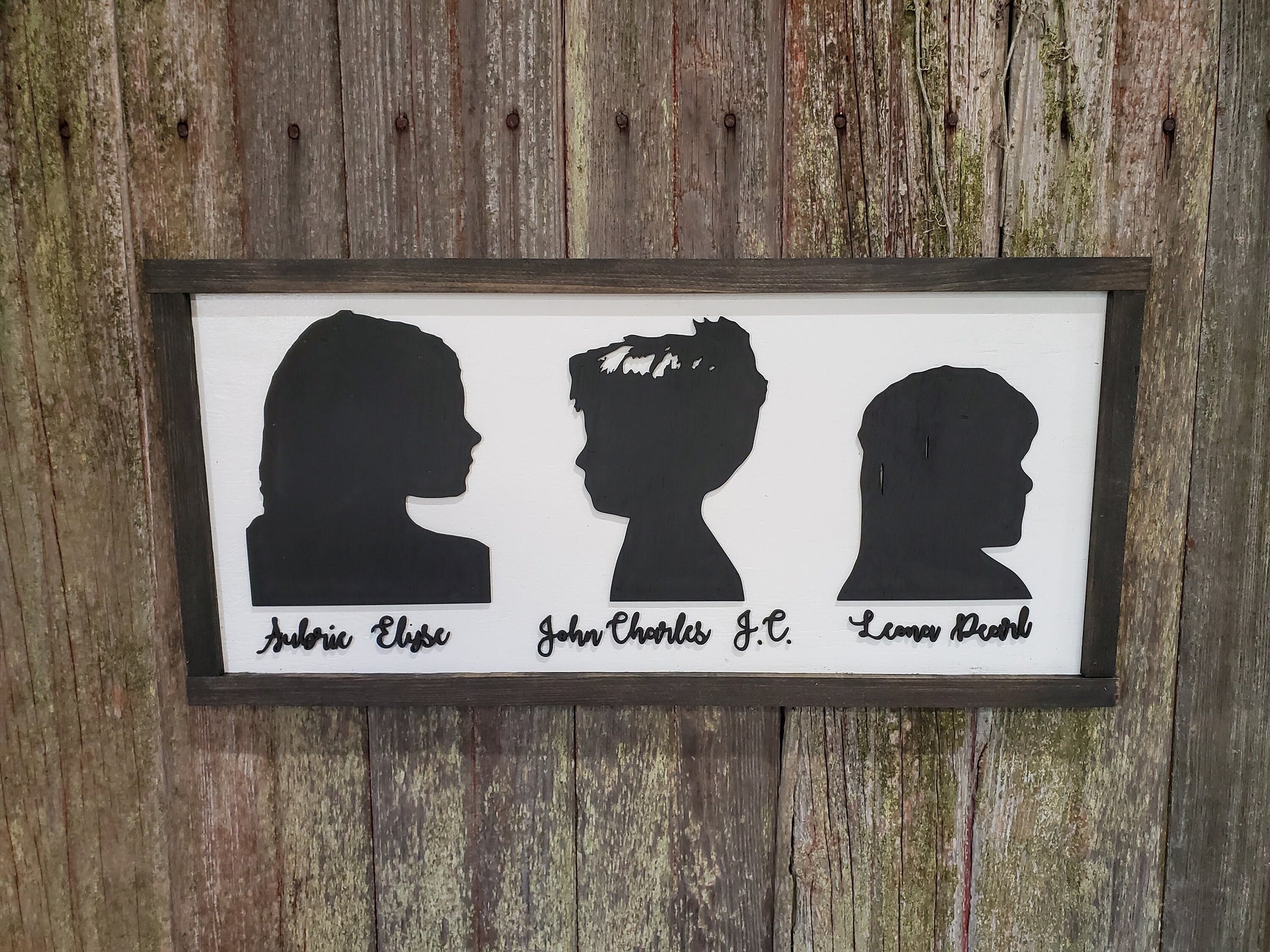 Custom Silhouette Portrait Side Profile Silhouette 3D Raised From Your Photo Kids Childrens Room Decor Mothers Day Gift
