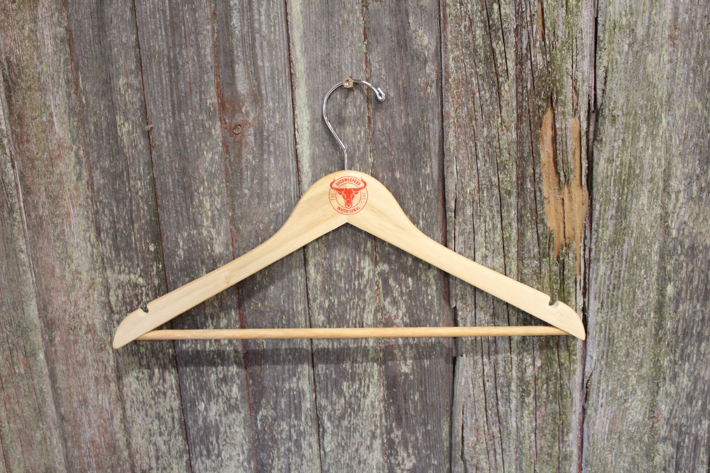 Custom Clothes Hanger Printed Hard Wood Use Your Logo Color Ink Customization Business Logo Personalized