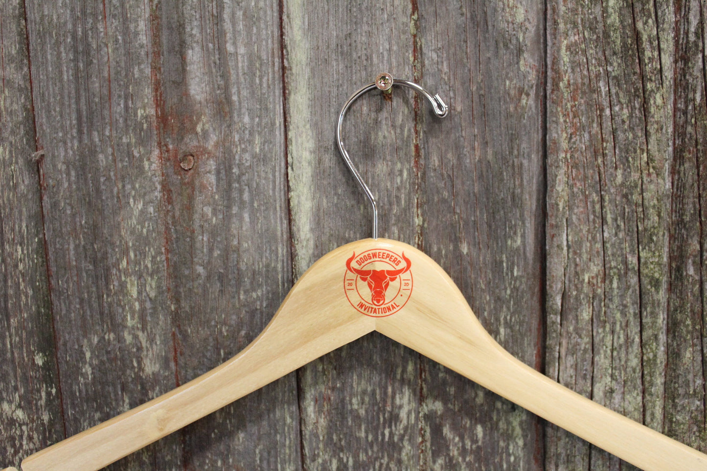 Custom Clothes Hanger Printed Hard Wood Use Your Logo Color Ink Customization Business Logo Personalized