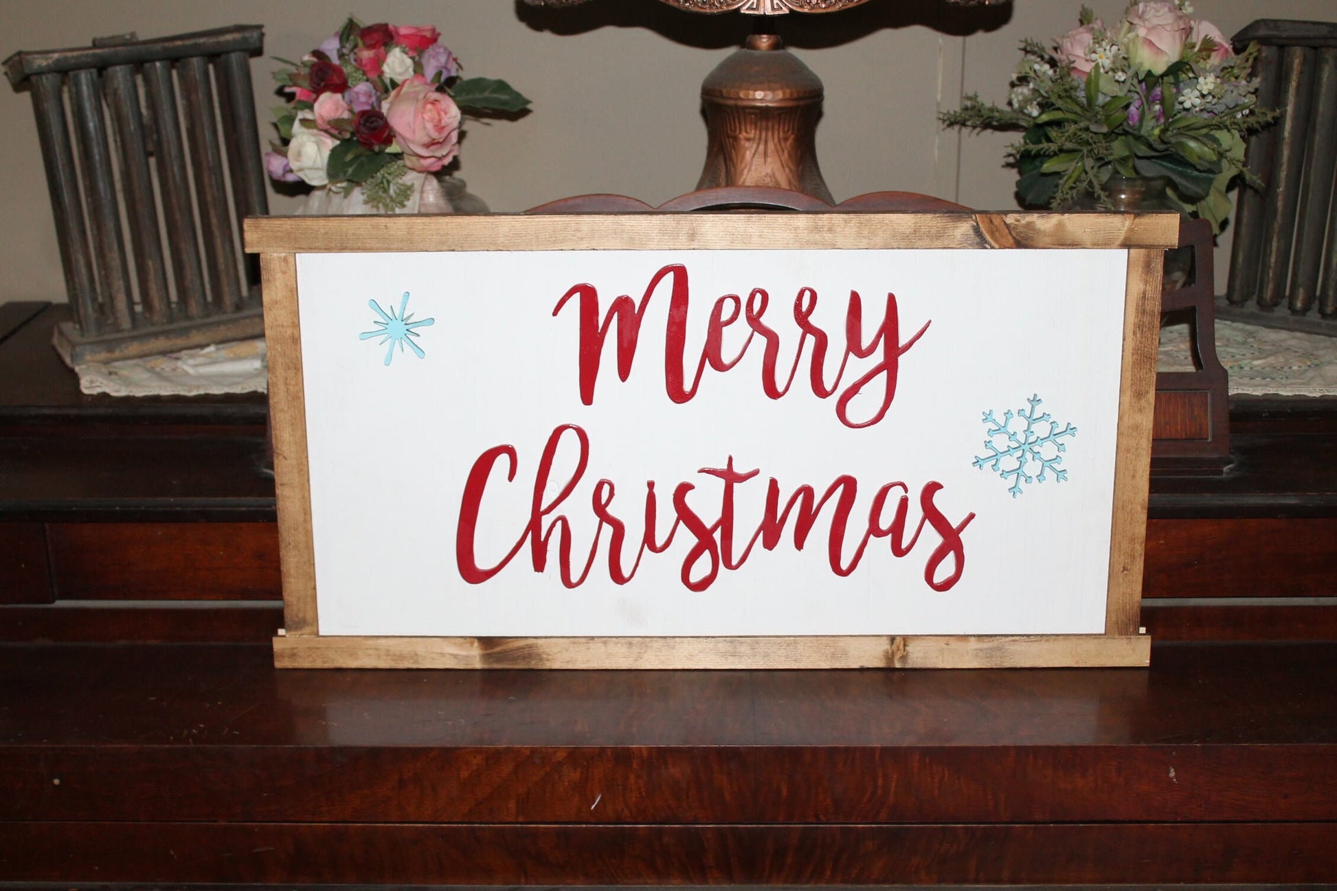 Merry Christmas, Wood, Merry Christmas Sign, Home Decor, Framed ...