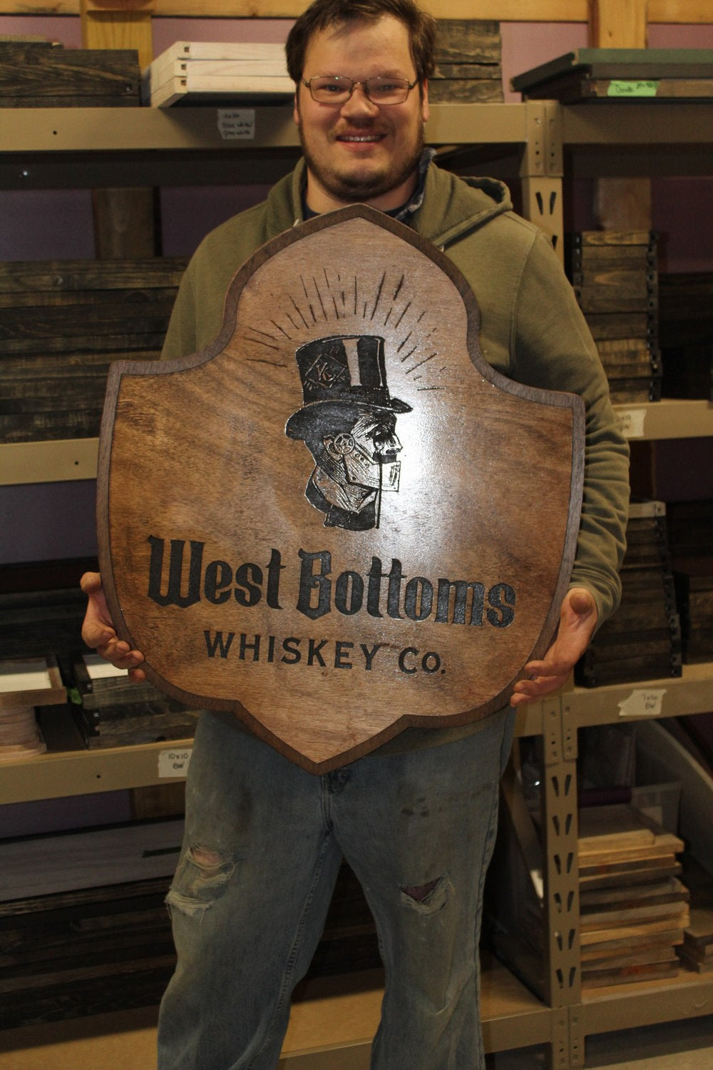 Micro Brewery Whiskey Company Drinkery Custom Sign Wood Laser Engraved Steam Punk Contour Cut Bar Custom Business Sign Logo