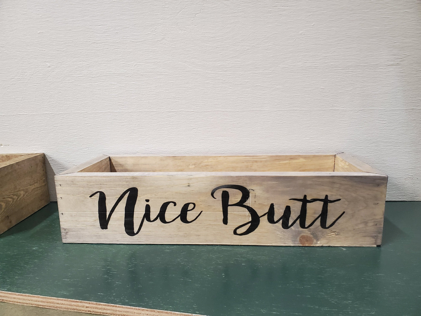 Toilet Paper Holder Wood Box Kitchen Island Box Wood Nice Butt Custom Personalize Family Name Handmade Country Primitive Rustic Plant Box