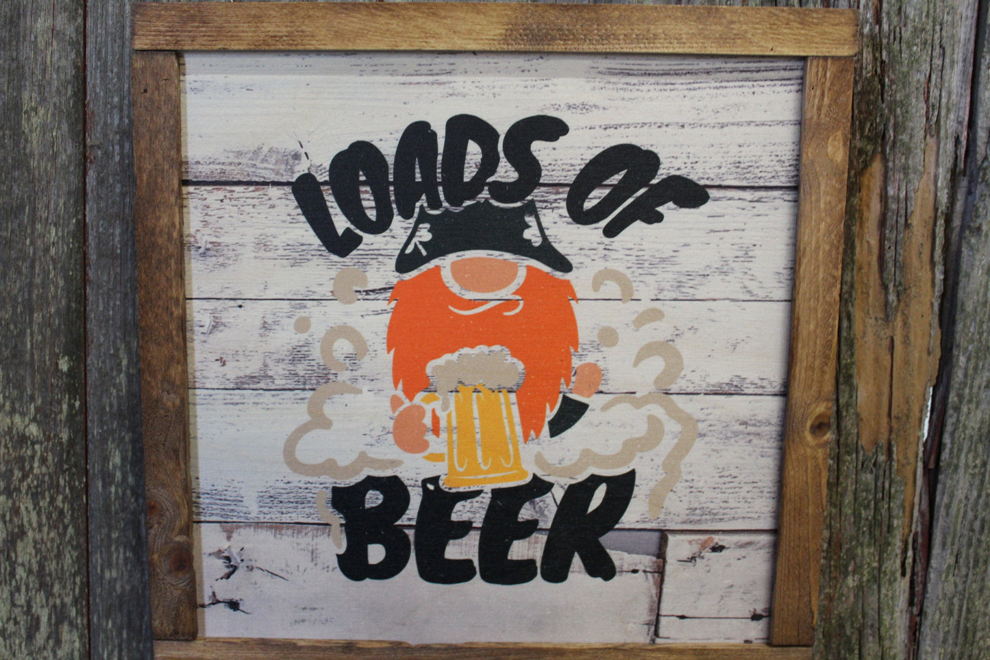 Loads Of Beer Wood Sign Gnome St Paddys Day St Patricks Day Irish Décor Print Wall Art Decoration Wall Hanging Farmhouse Rustic Shiplap Elf