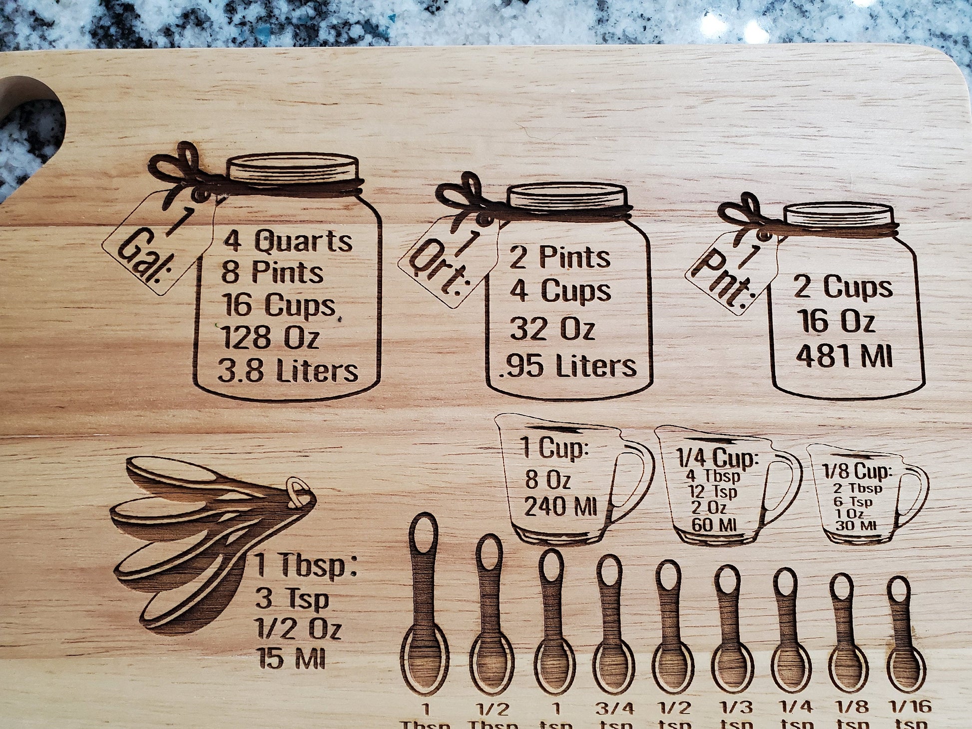 Personalized Kitchen Cutting Board, Custom Cutting Board, Mason