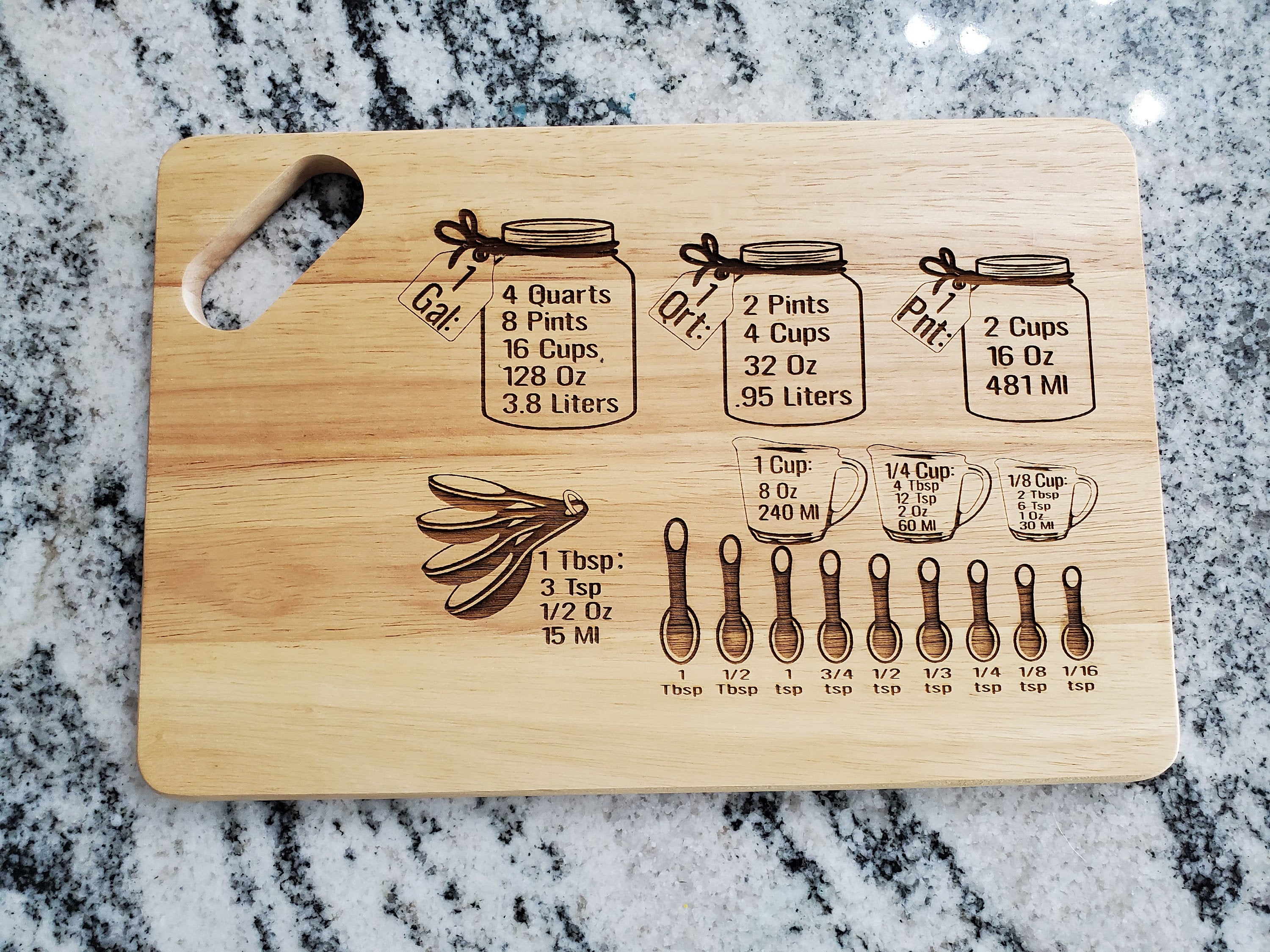 Custom wood measuring hot board.