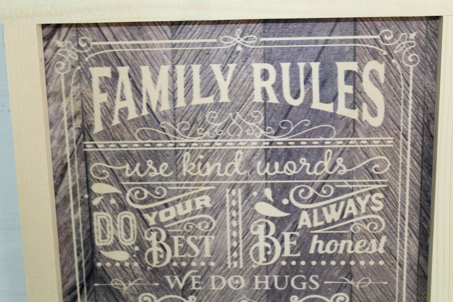 Family Rules Wood Sign Primitive Do Your Best Forgive Forget Love One Another Wall Hanging Decoration Decor Rustic Happy Positive
