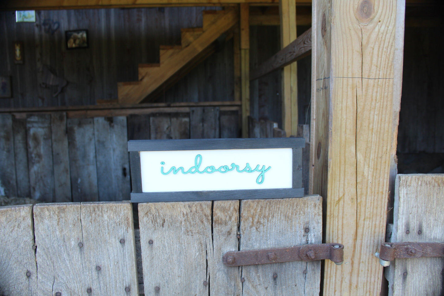 Indoorsy I Love Inside Hate Outdoors Wood Sign Raised Text Wall Hanging Decoration Hates Camping Primitive Rustic  In Doors Gift Decor