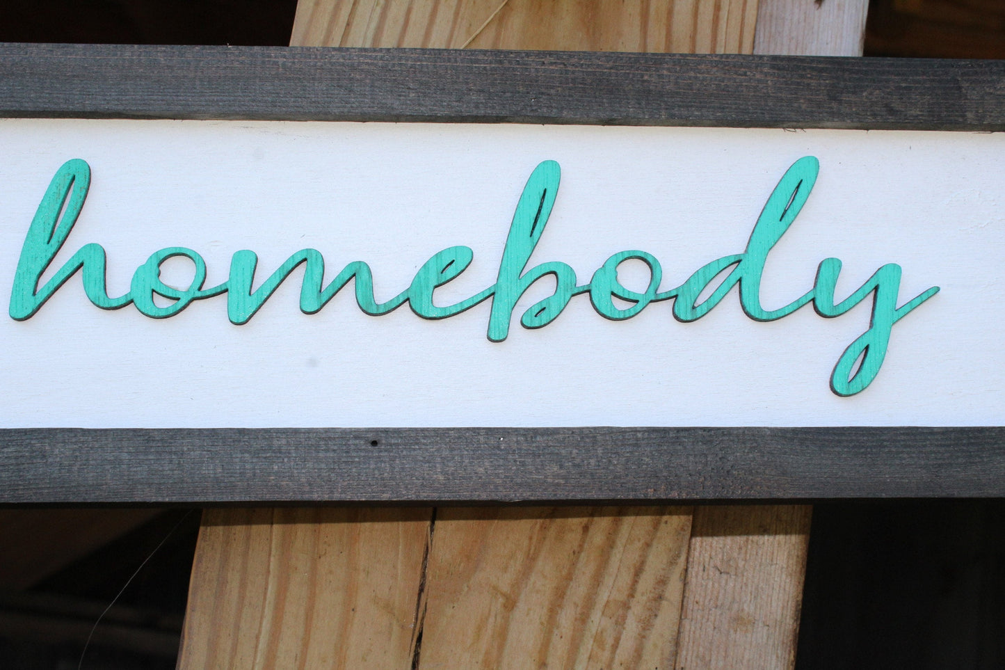 Homebody I Love My House Wood Sign Raised Text Wall Hanging Decoration Primitive Rustic  In Doors Gift Decor Stay At Home Homely Introvert