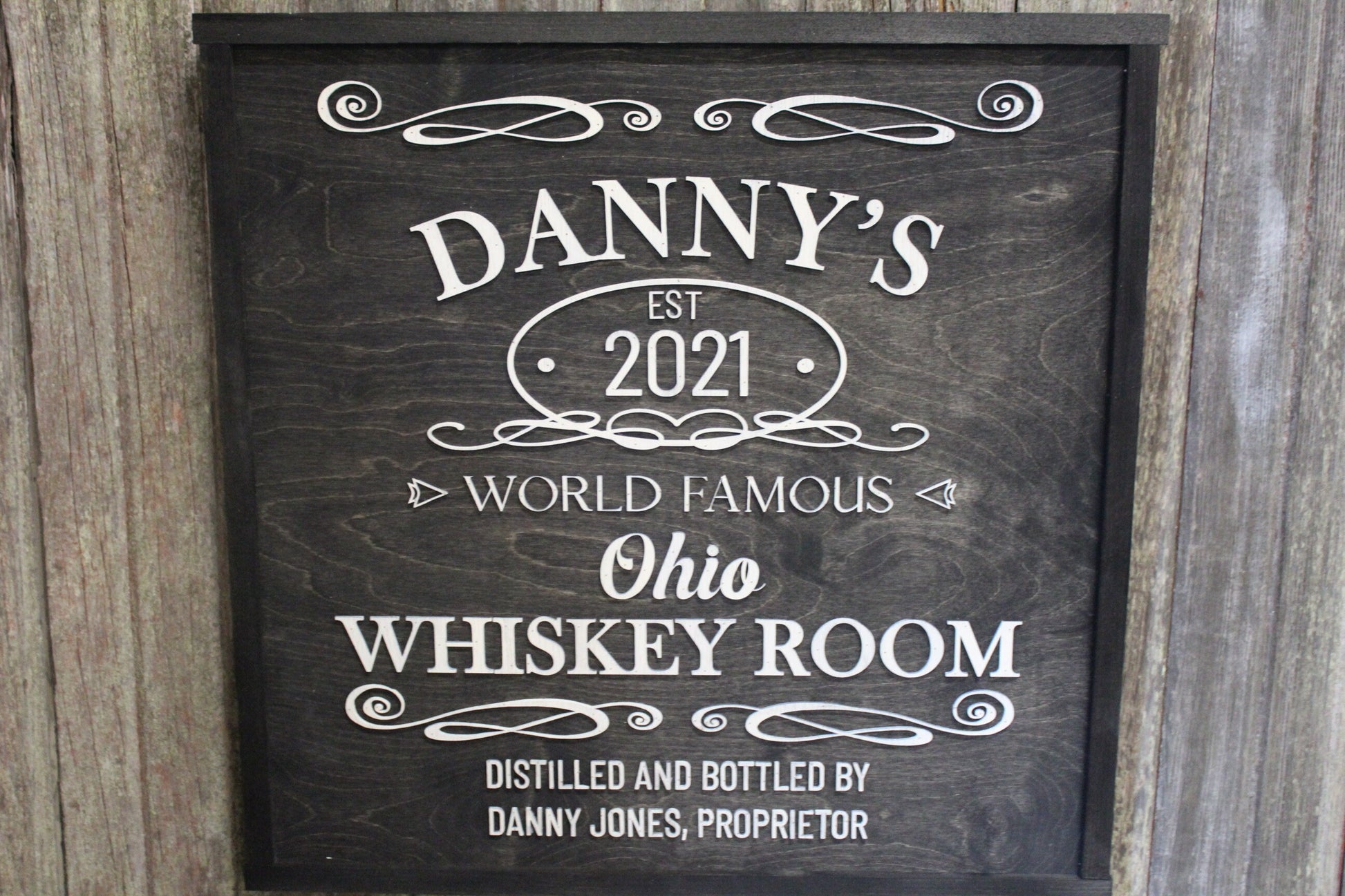 Custom Whiskey Bar Wood Sign Home Bar Man Cave Personalize Proprietor World Famous Pub Saloon Tap Room Brewery Your Name Boyfriend Gift Dad