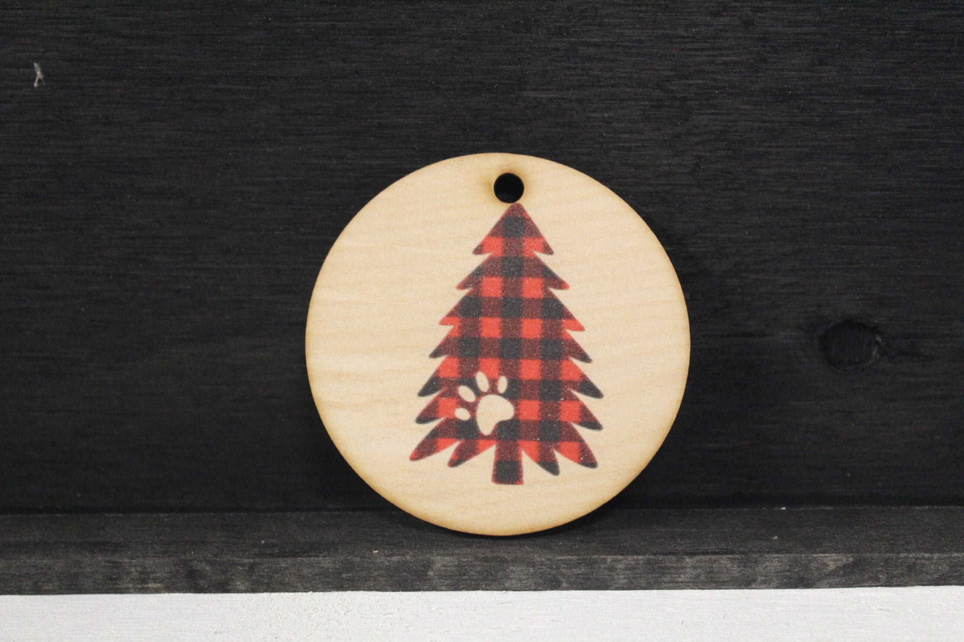 Wooden Christmas Ornament Wood Slice Wood Burned /round Ornament /  Christmas Gift Christmas Decor 