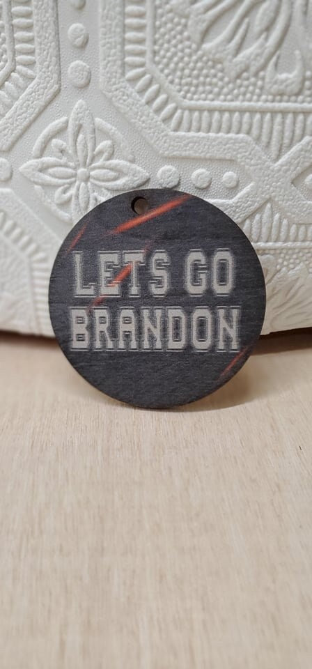 Lets Go Brandon Ornament Gift Tag Christmas If You Know You Know Gift For Men Gag Gift Funny Printed Image Woodslice Tree Trimming Birch