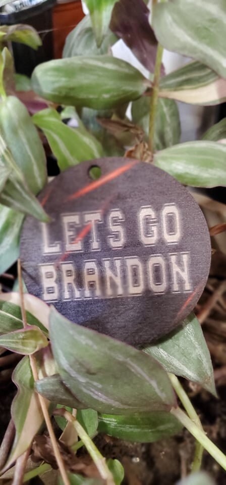 Lets Go Brandon Ornament Gift Tag Christmas If You Know You Know Gift For Men Gag Gift Funny Printed Image Woodslice Tree Trimming Birch