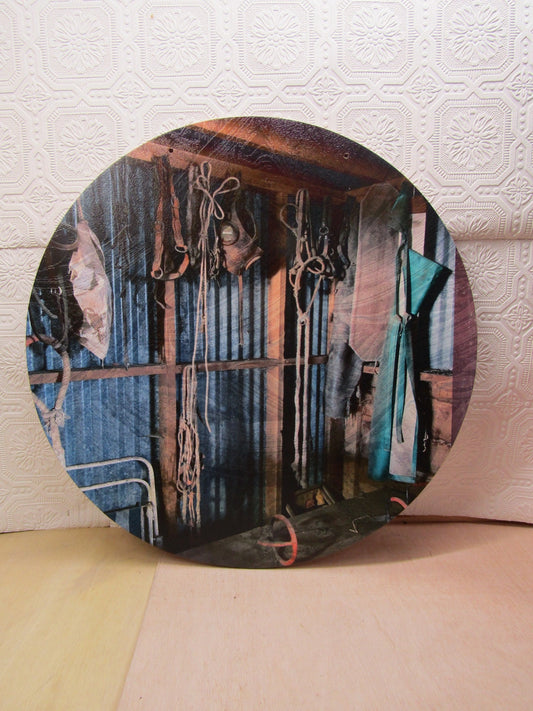 Photo on Wood Round Circle Custom Your Photo Printed Large Rustic Personalized Custom Gift Idea Wood Print Wood Photo Home Decor USA