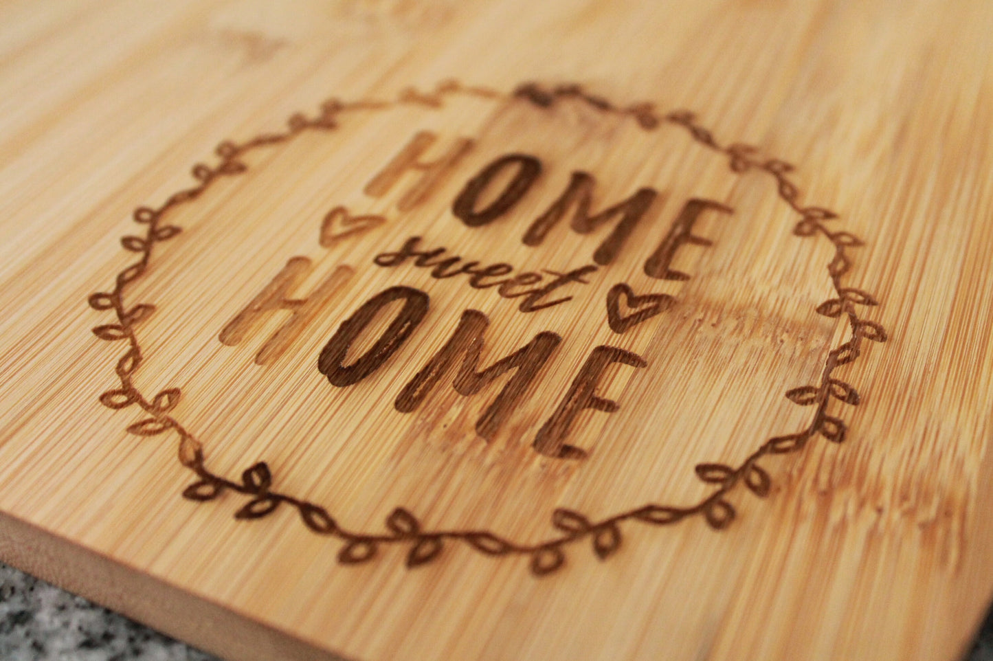 Wooden Engraved Cutting Board Home Sweet Home New Home Gift Hostess Culinary Couple Wedding engagement Hardwood Cute Kitchen Decor Natural