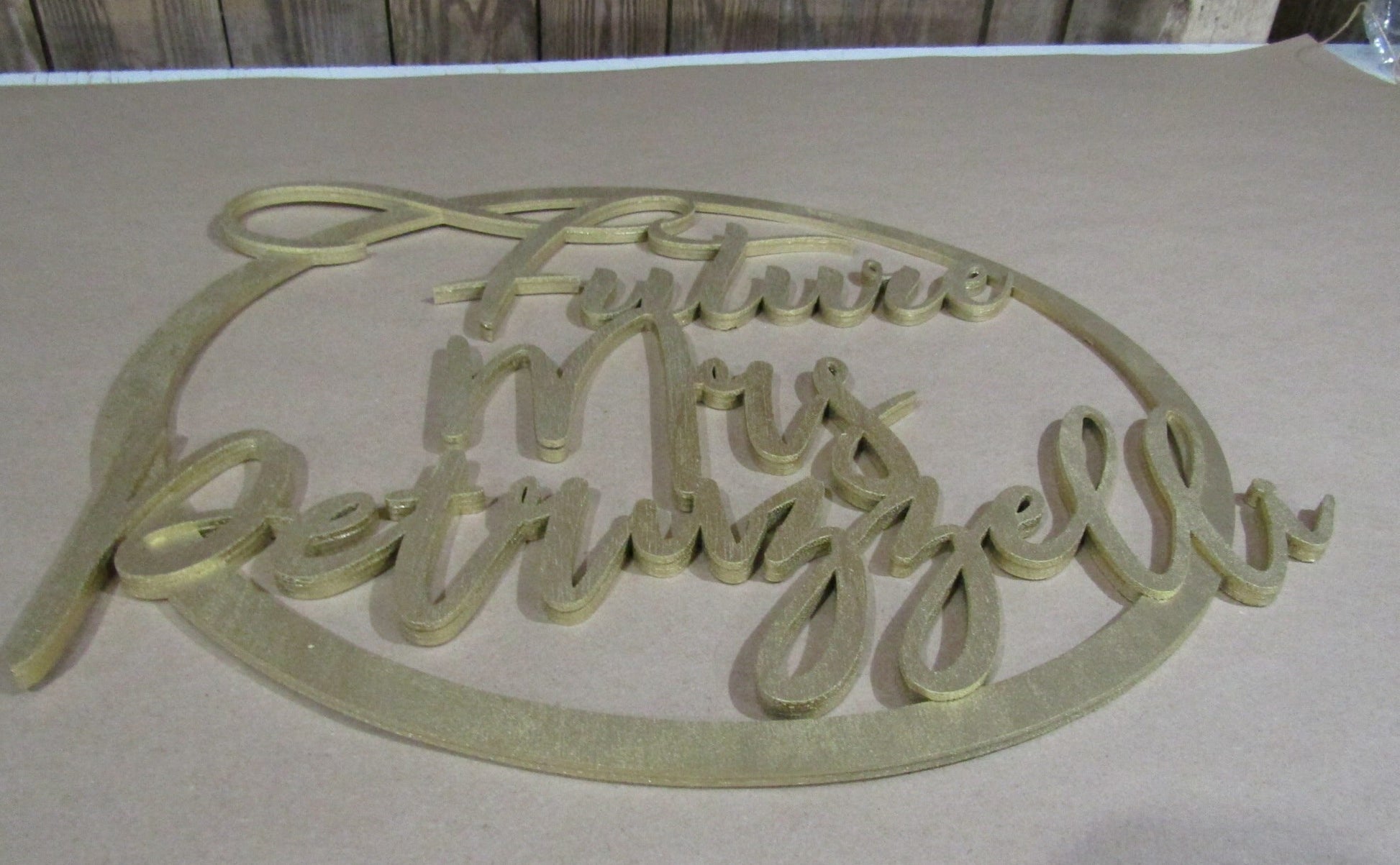 Future Mrs Hoop Wreath Bride to be Wedding Bridal Shower Prop Wooden Cut Out Sign Large 3D Wood Your Words Custom Words Laser Party Decor