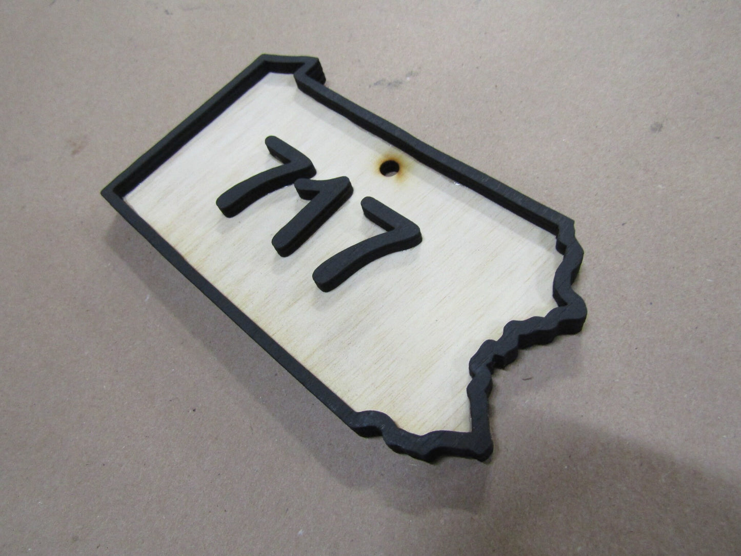 Custom State Raised Area Code Raised Sign Pennsylvania 717 3D Wood Your Words Custom Wooden Words Laser Cut Out Wood Cut Out Home Couples