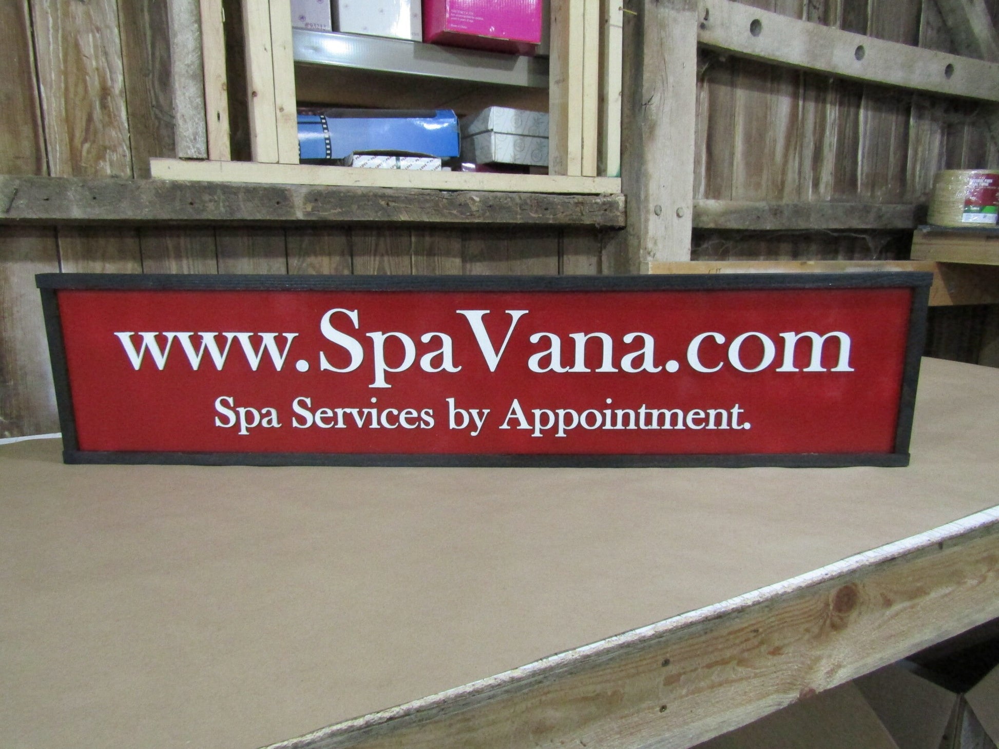 Oversized Custom Sign Spa Beauty Salon Your Logo Image Emblem Name Here Personalized Painted Red 3D Raised Text Indoor Outdoor Store Front