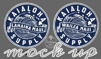 lot of 2 Extra Large Round Custom Signs Commerical Signage Signs Matching Business Logo Free Ship To Hawaii Made To Order Supply Store Ocean