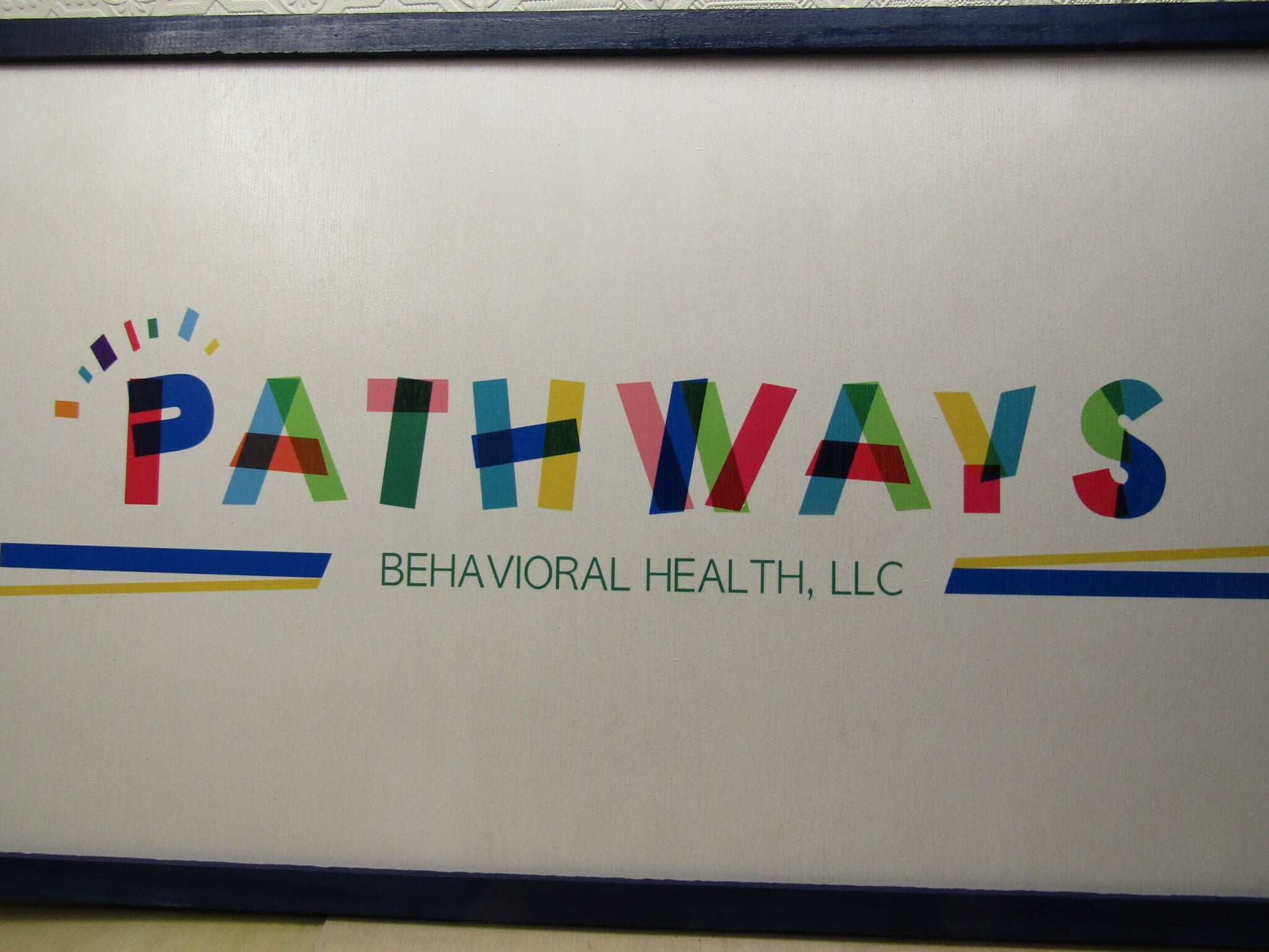 Custom Wood Sign Uvprinted Image Framed Behavioral Health Signage Pathways Color Logo Building Front Large OverSized Personalized Decor