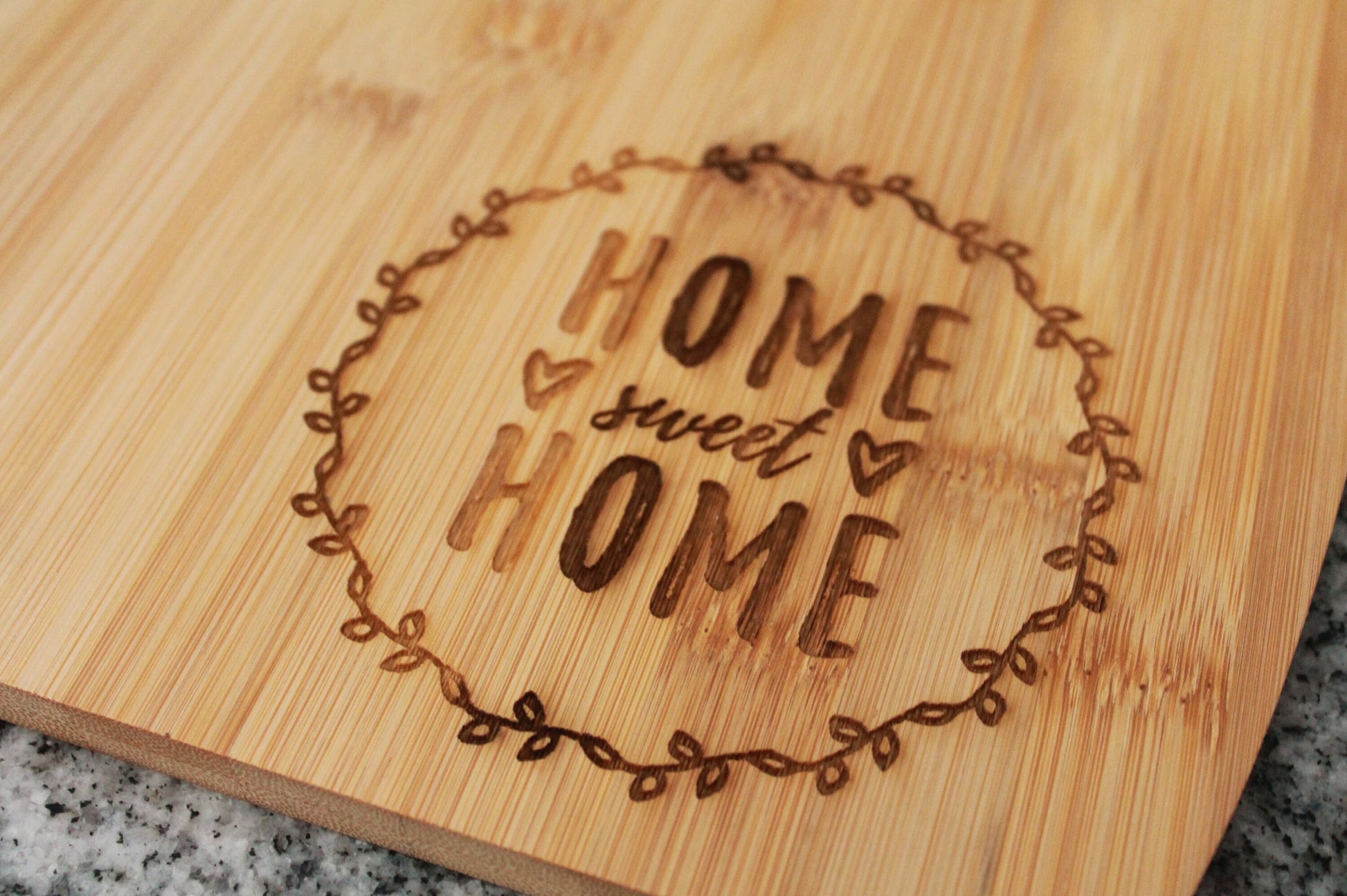 Wooden Engraved Cutting Board Home Sweet Home New Home Gift Hostess Culinary Couple Wedding engagement Hardwood Cute Kitchen Decor Natural