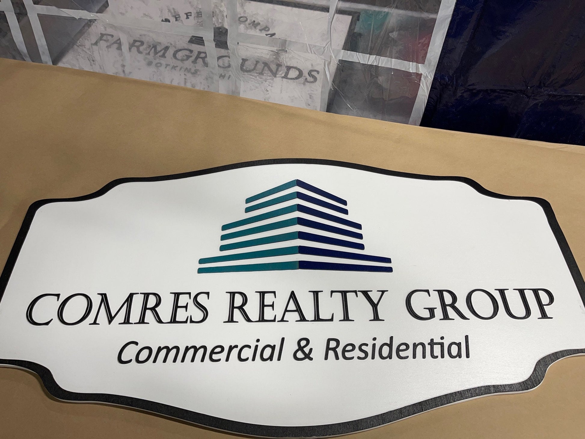 Custom Handmade Wood Sign for Outdoor Indoor Hanging Personalized for your Business, Ranch or Office Commercial Realty Signage