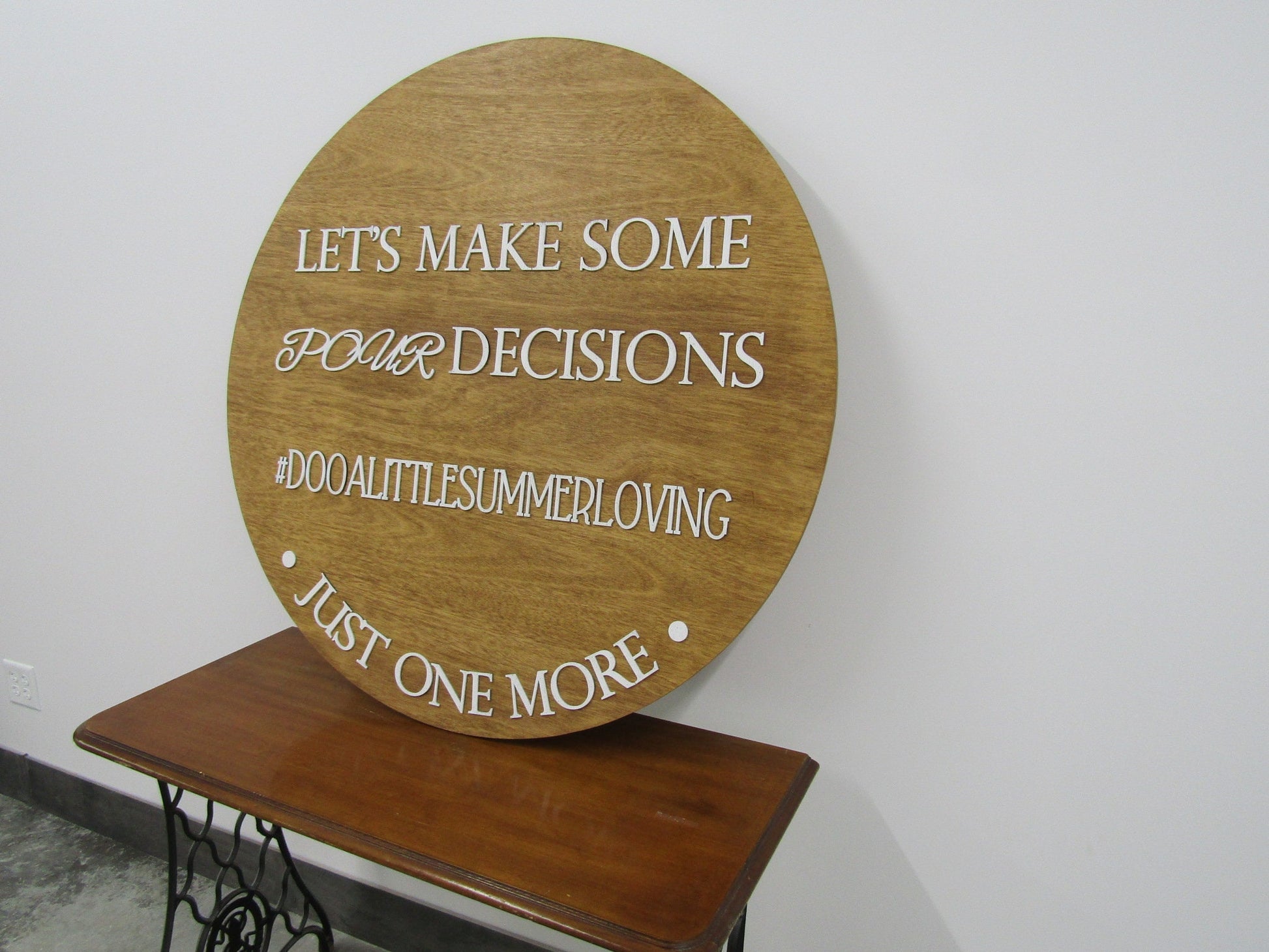 Lets Make Some Pour Decisions Wood Sign Wine Whiskey Alcohol Bar Sign Fun Summer Custom Wood Signage Personalized Raised Text 3D Handmade