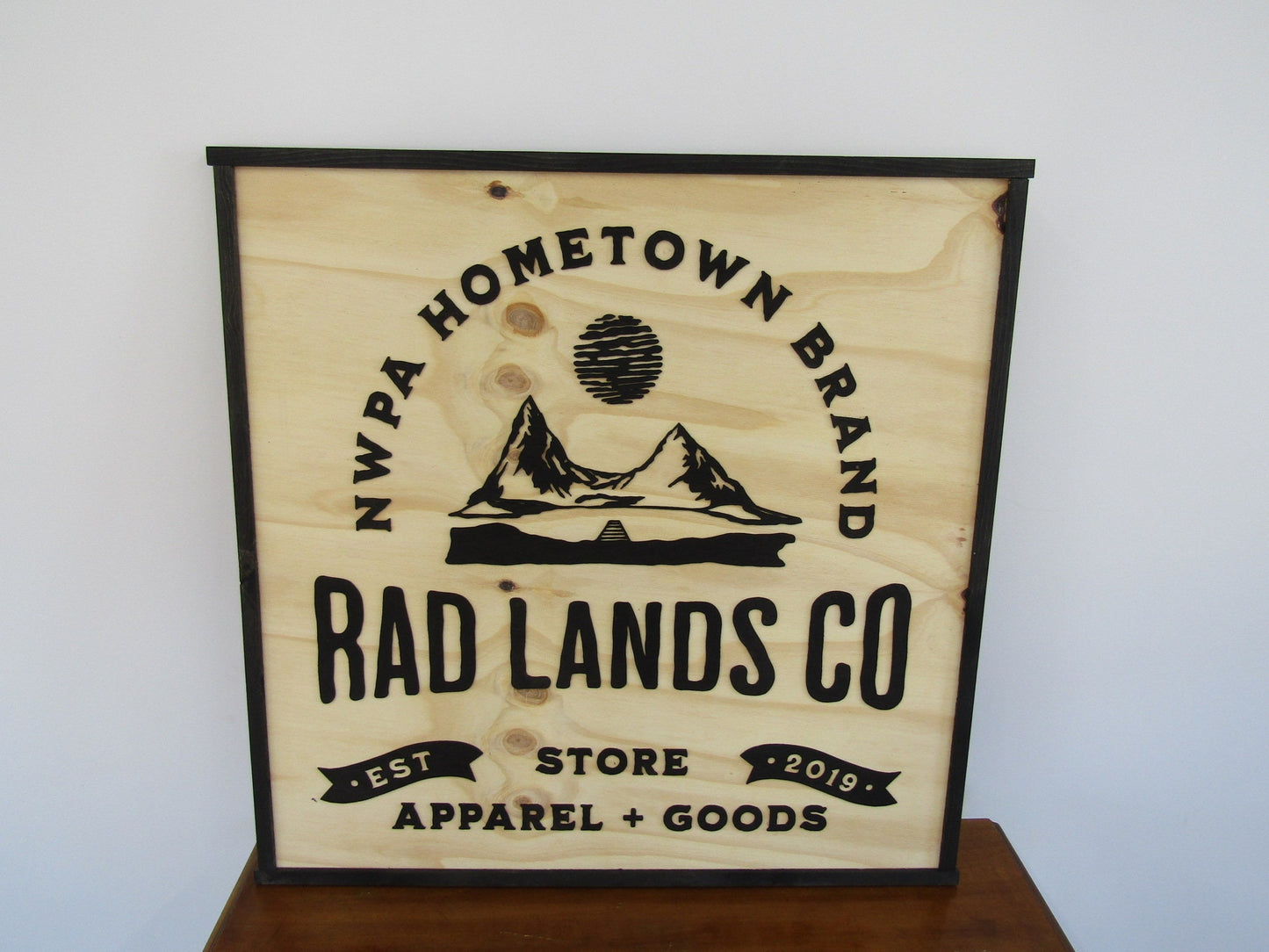 Large Custom Ranch Sign Square Over-sized Rustic Business Logo Apparel Store Co Wood Laser Cut Out 3D Extra Large Sign Footstepsinthepast