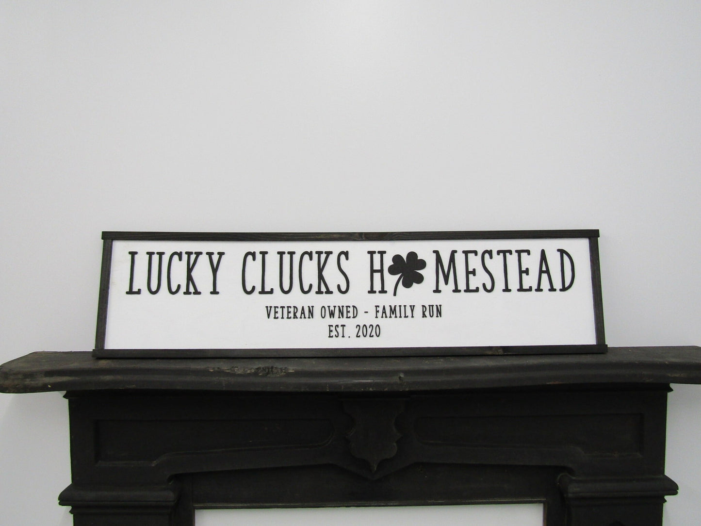 Custom Homestead Oversized Commerical Signage Lucky Clucks Shamrock Business Sign Store Front Family Operated Small Business Personalized