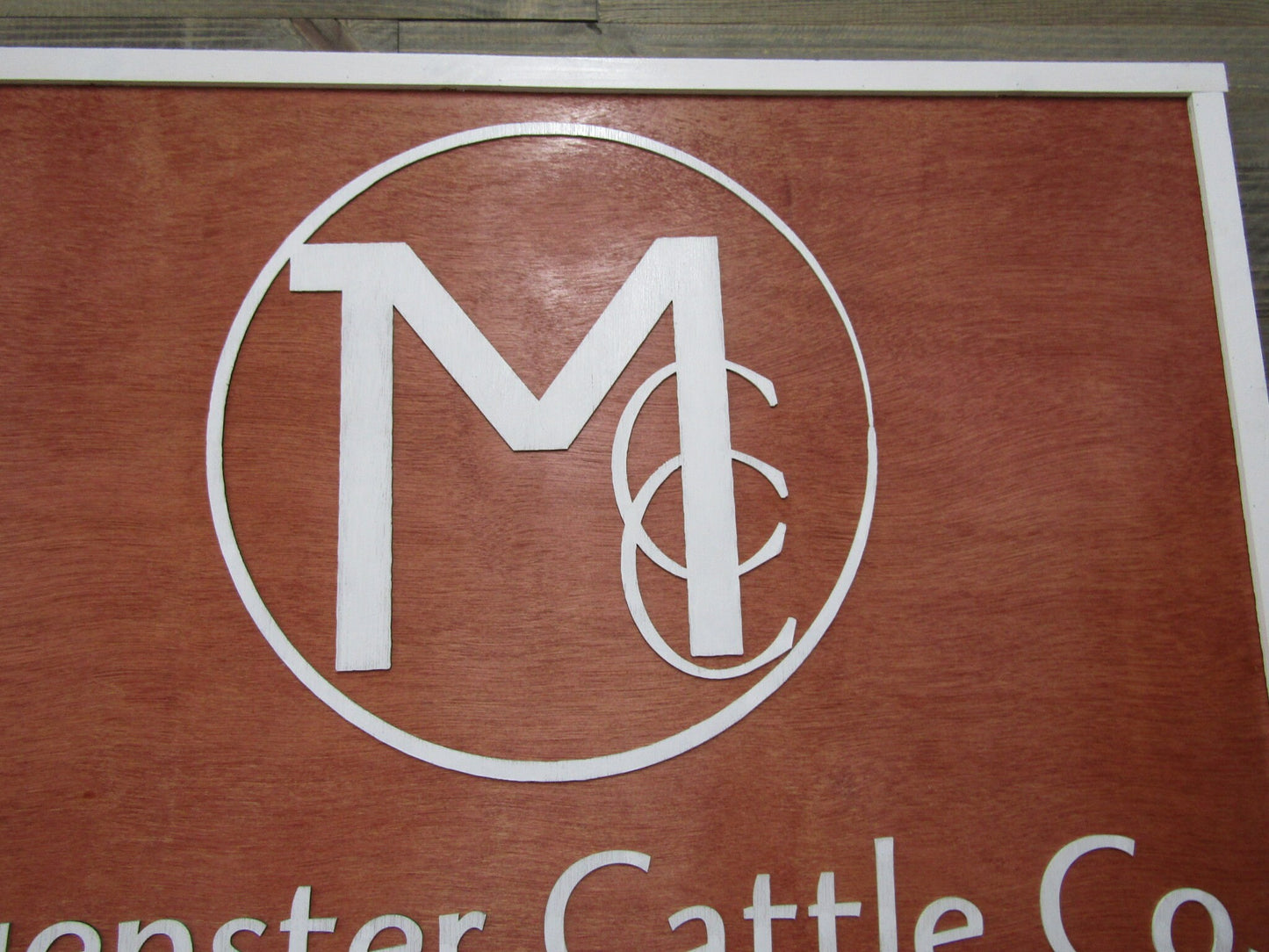 Custom Business Sign Rectangle 3D Large Custom Cattle Co Company Signage Indoor Outdoor Small Business Logo Laser Cut Wood Sign Barn Farm
