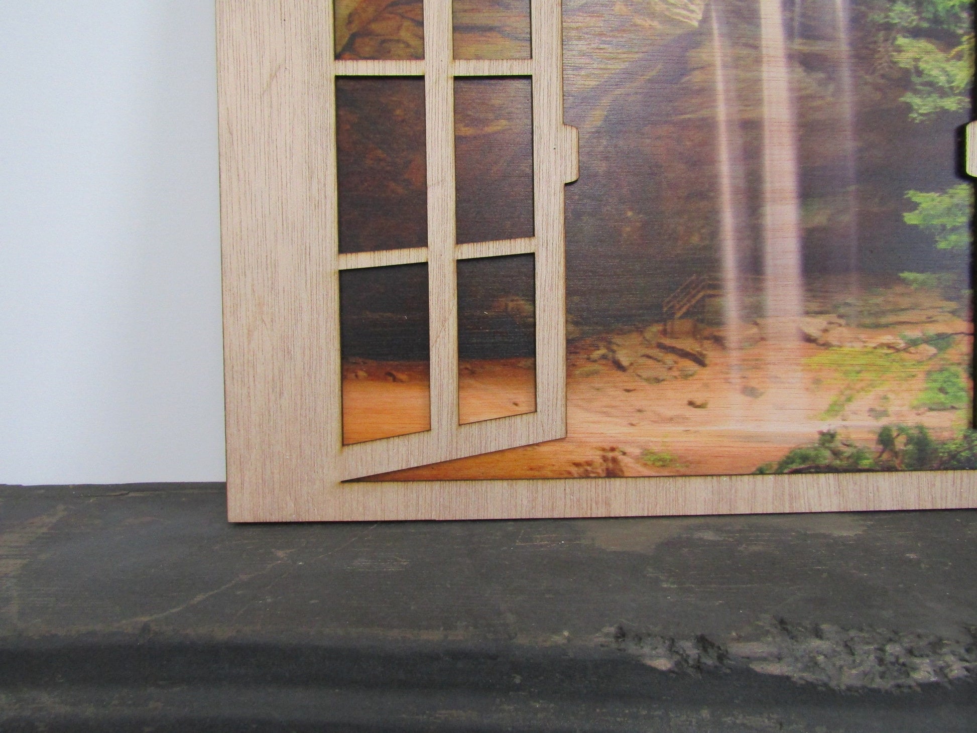 Custom Window Looking Out Photo Printed On Wood Handmade Decor Your Photo Personalized Sign Grandparent Gift Cabin Style Image Handmade