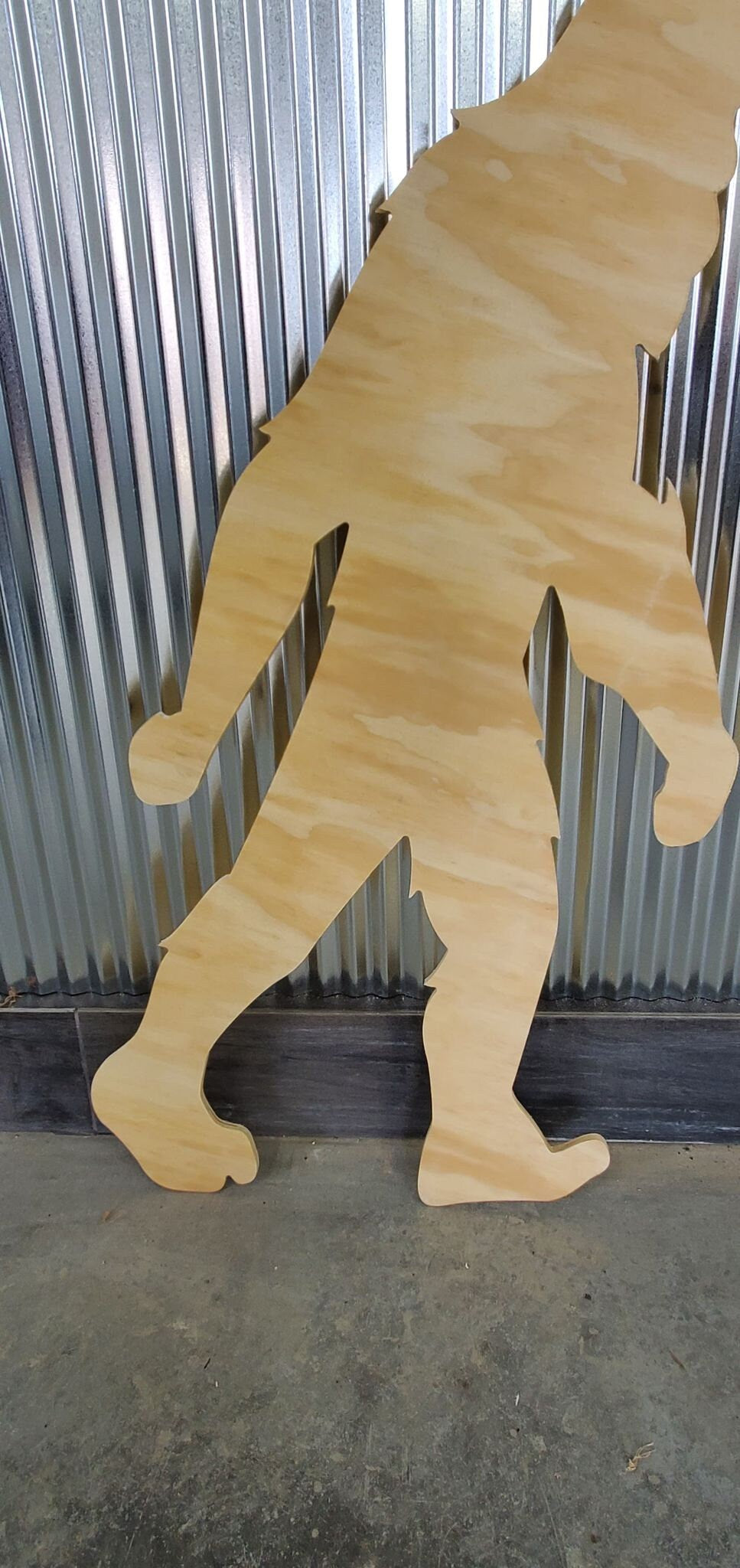 Wooden Sasquatch Cutout Big foot Large Legend Yard sign Laser Silhouette DIY Shadow Cabin Country Style Outdoors Plywood Finish Options