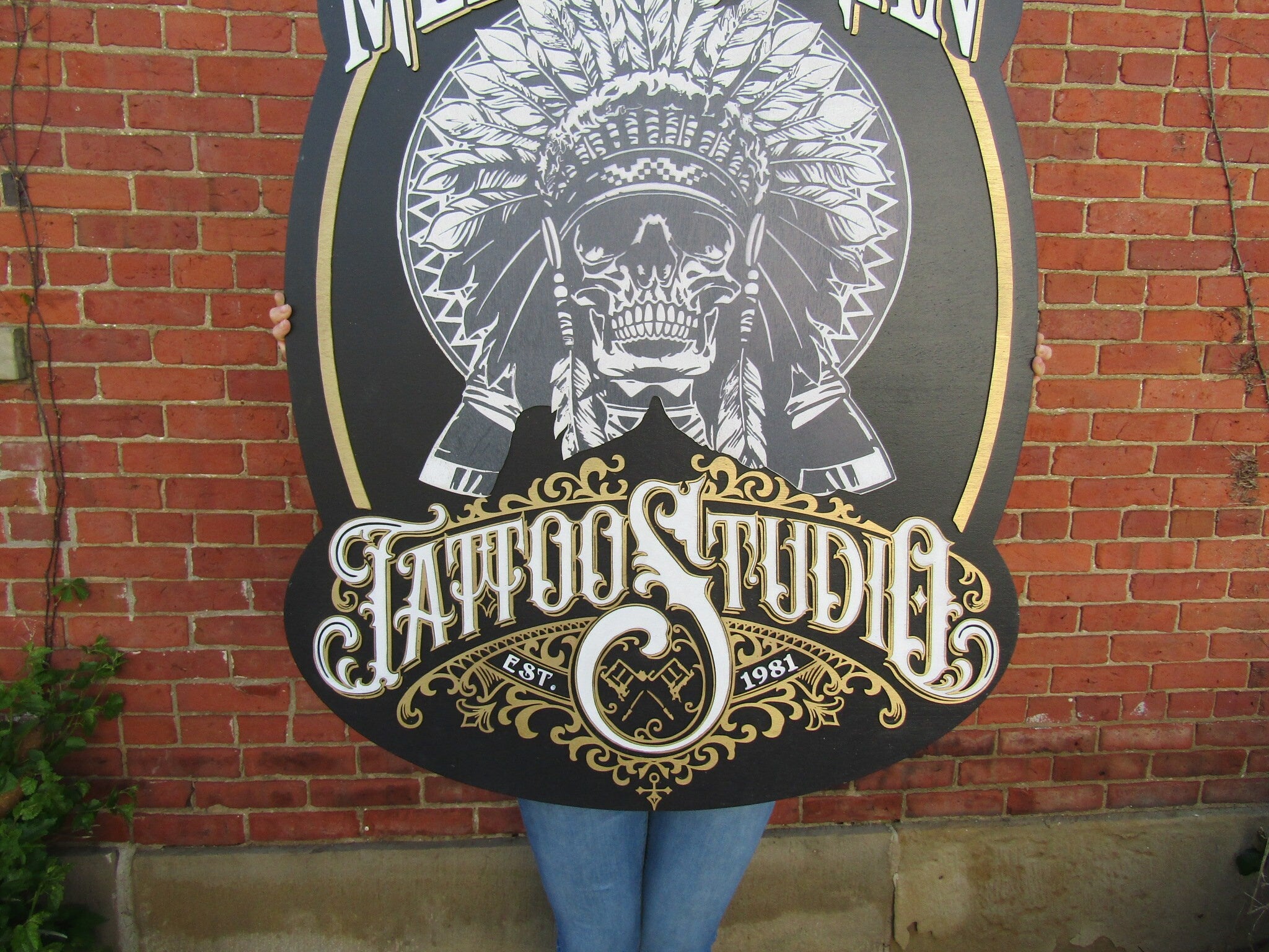 Old School Tattoo Studio Sign – Lizton Sign Shop