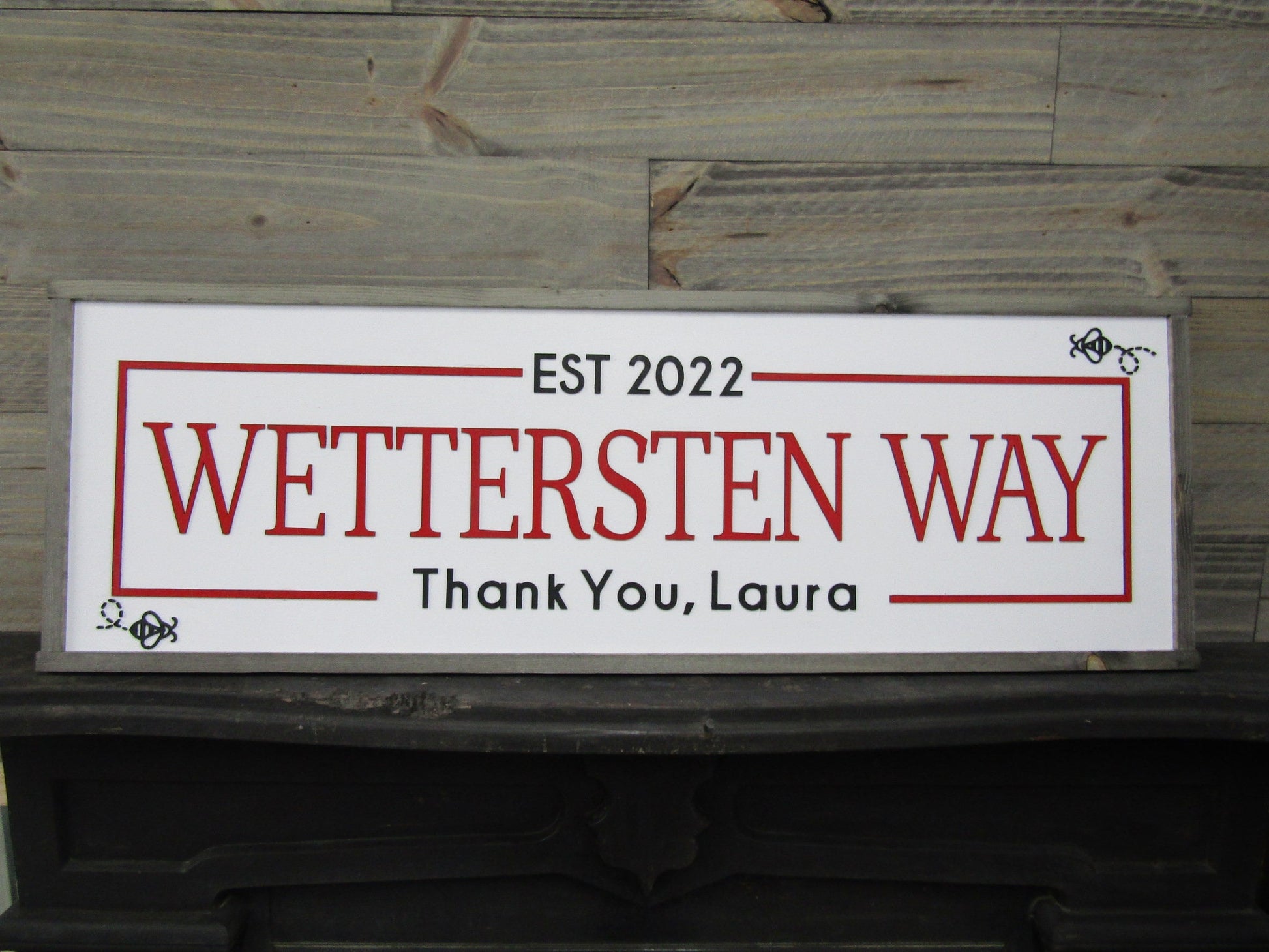 Large Custom Ranch Sign Over-sized Rustic Wood Laser Cut Out 3D Extra Large Sign Home Thank You Established Wettersten Way Handmade Farm